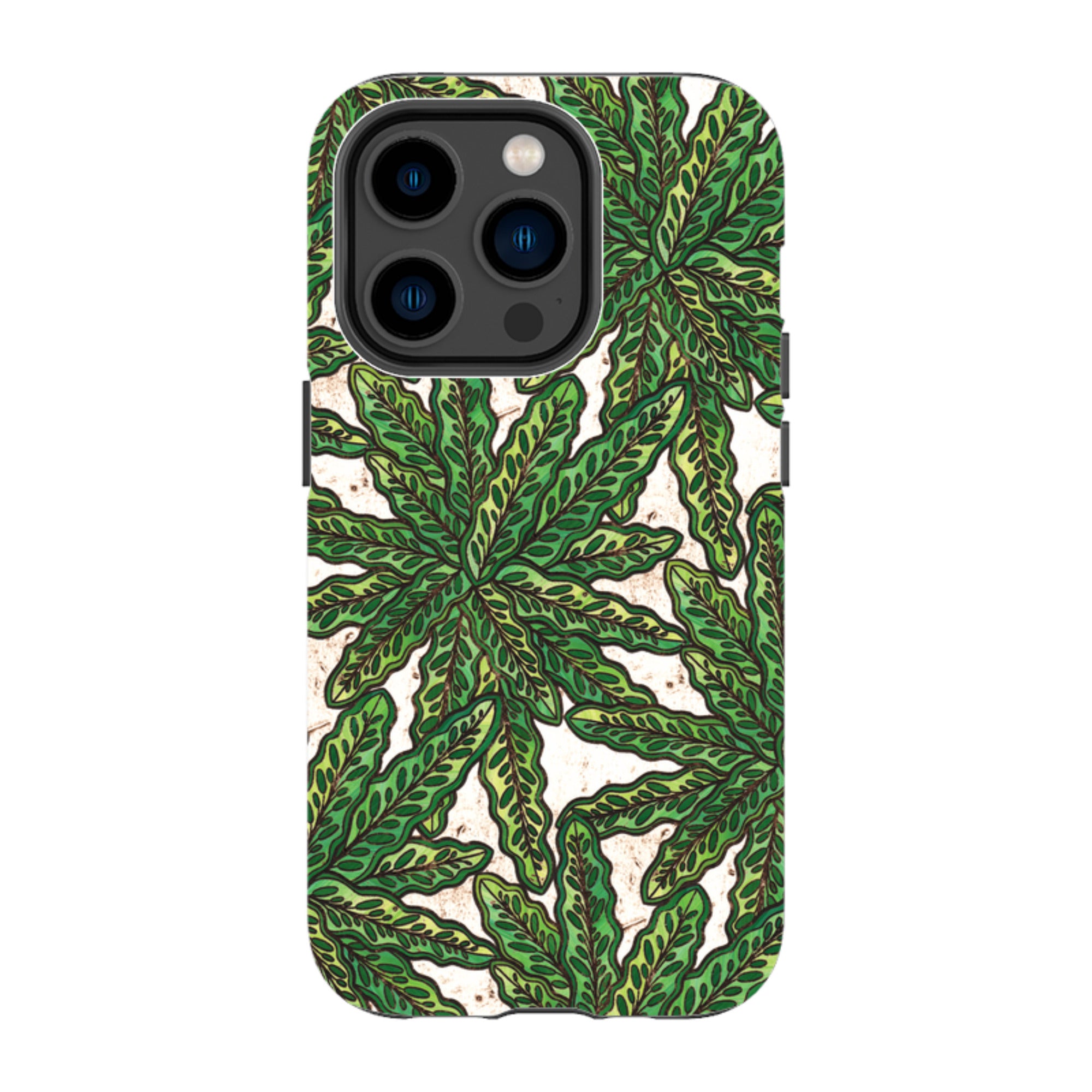 iPhone MagSafe Tough Case - Green Floral By Amelia Bowman