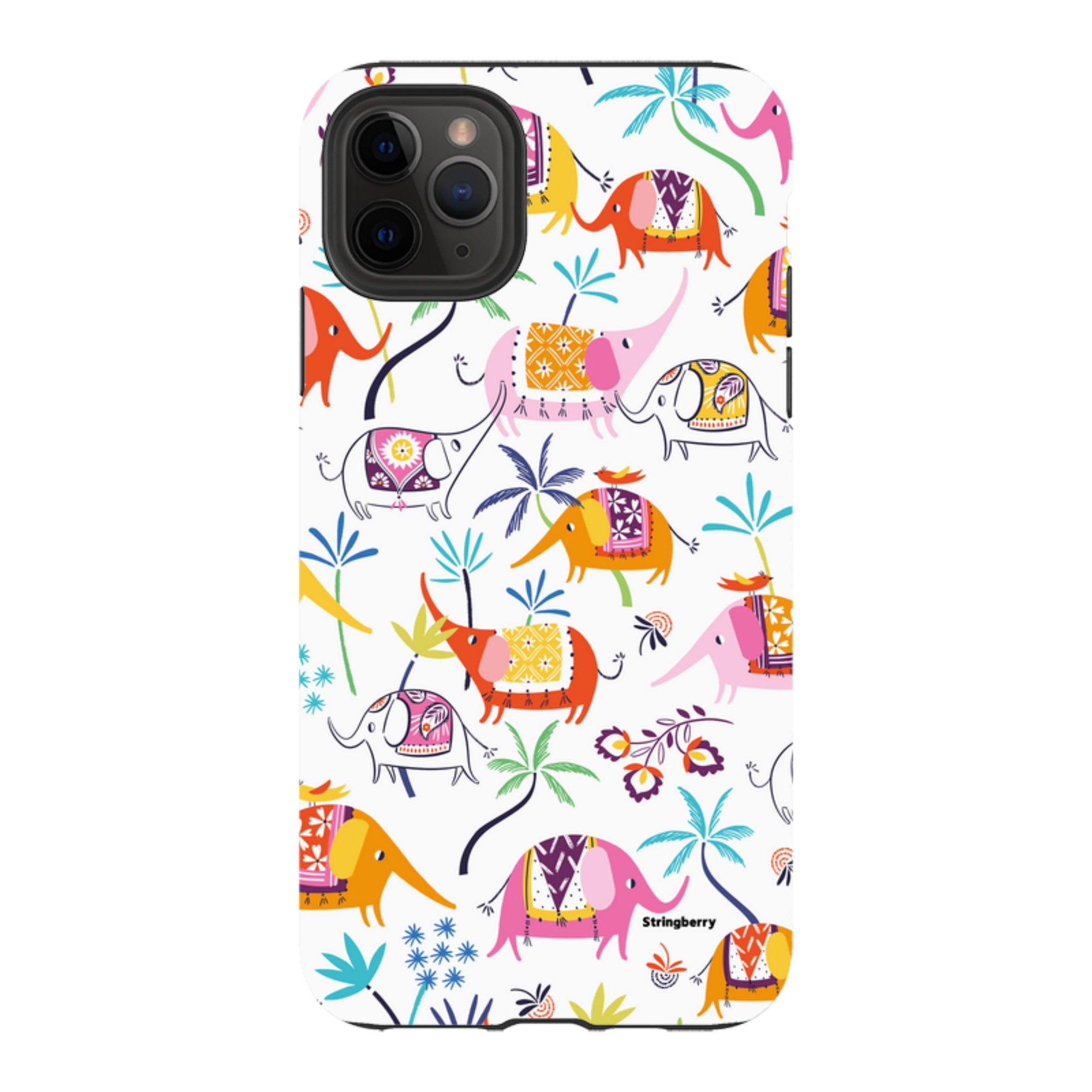 iPhone Tough Case - Elephants And Trees By Ali Brookes