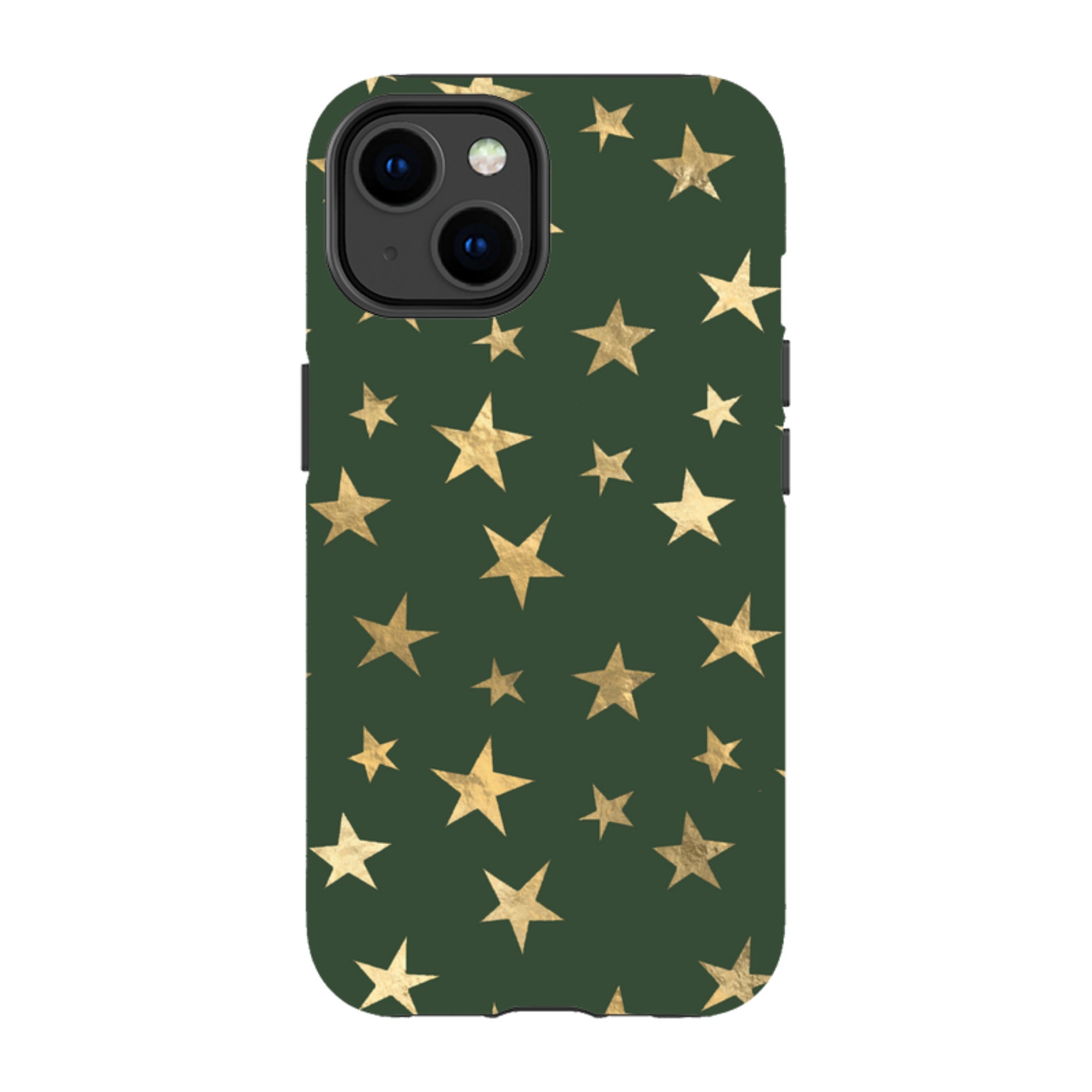 iPhone Tough Case - Green and Gold Stars