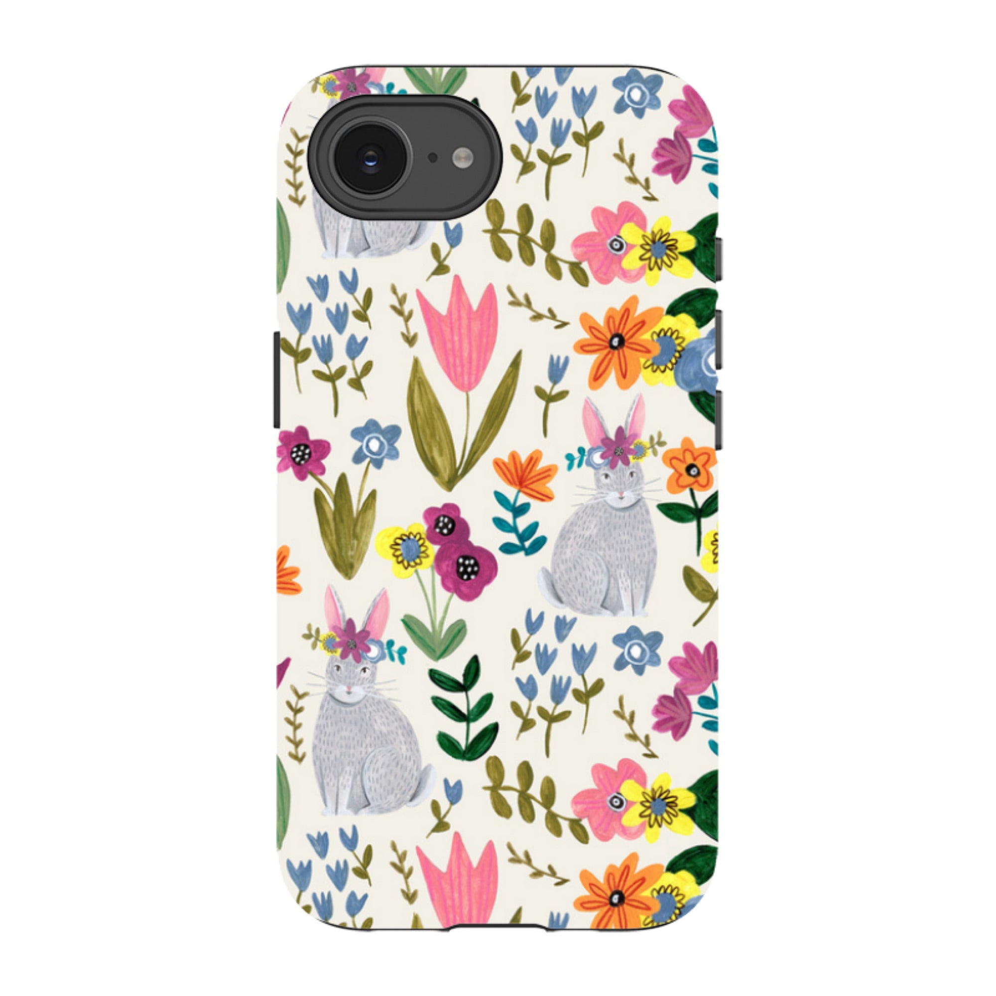 iPhone Tough Case - Rabbit Floral By Caroline Bonne Muller
