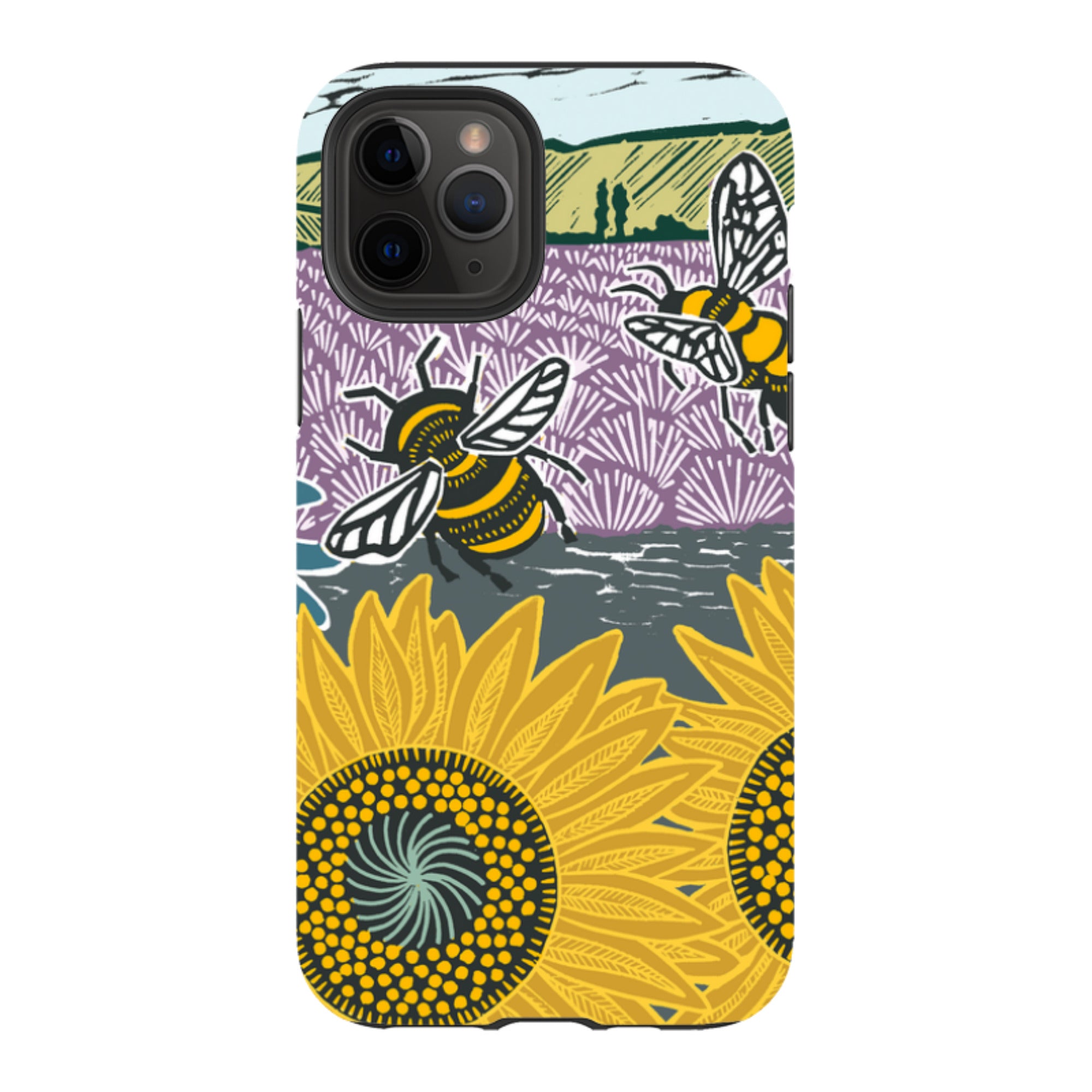 iPhone Tough Case - Bees And Sunflowers By Kate Heiss
