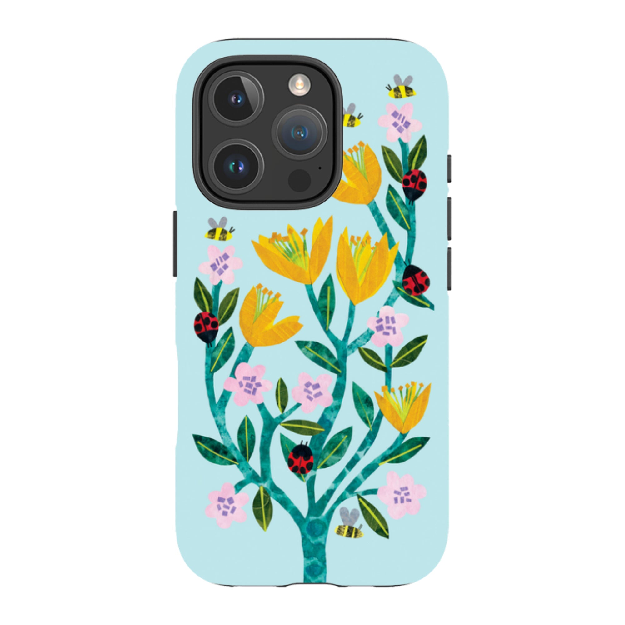 iPhone MagSafe Tough Case - Blossom and Ladybirds By Tracey English