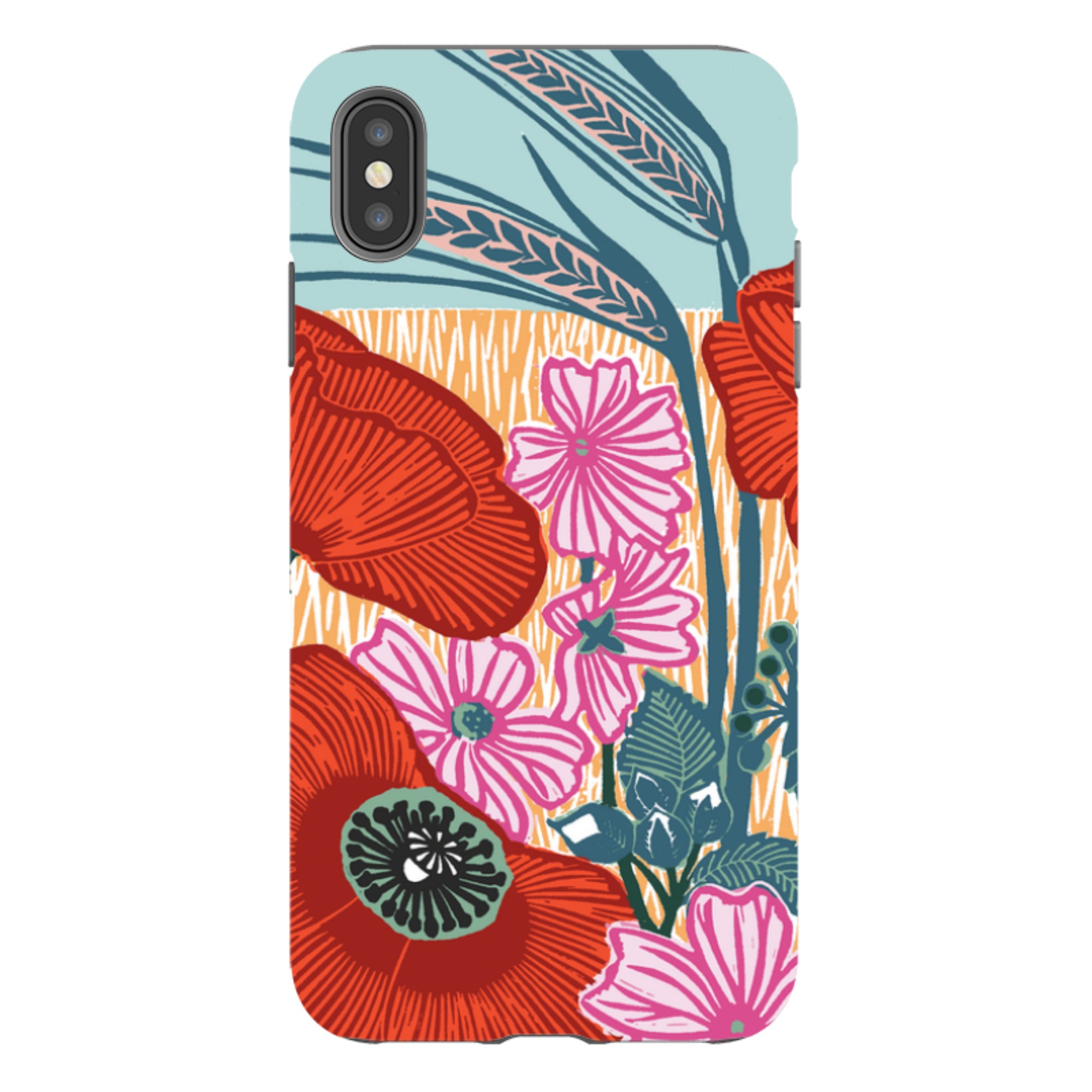 iPhone Tough Case - Wild Poppies By Kate Heiss