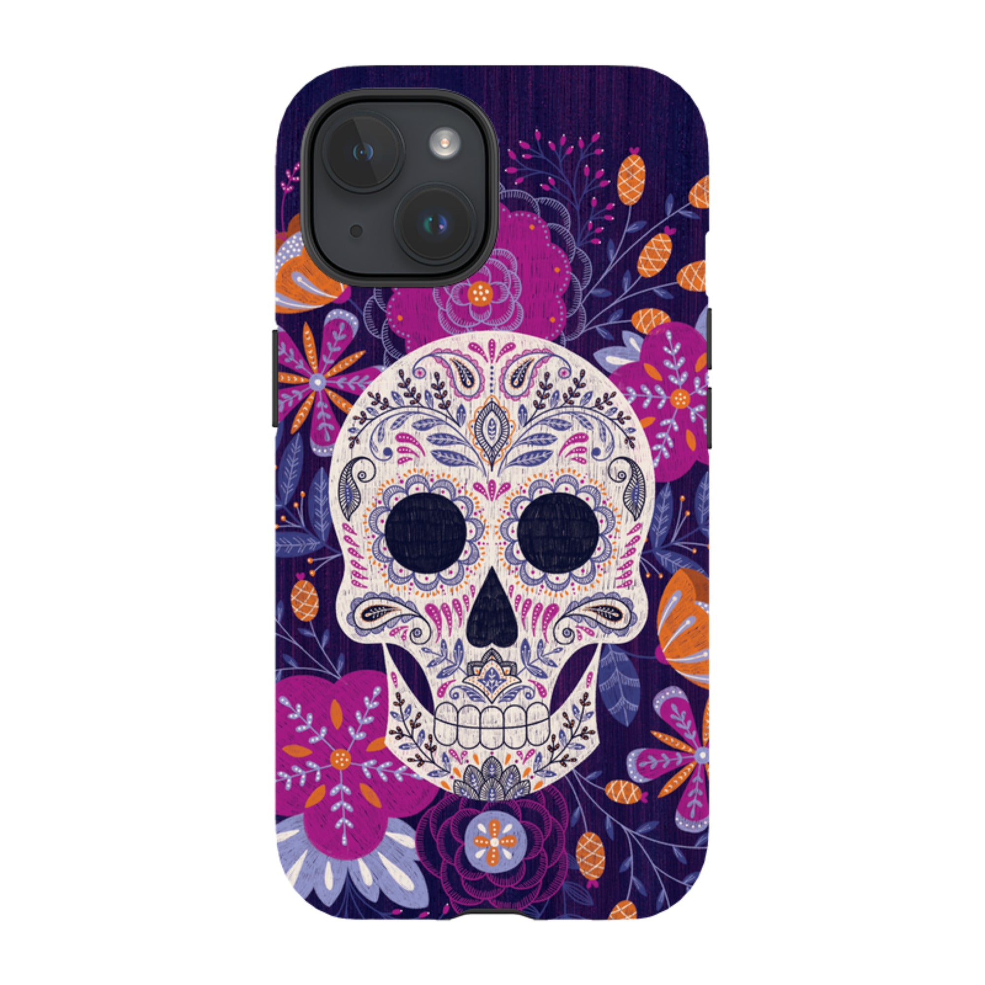iPhone Tough Case - Sugar Skull By Jenny Zemanek