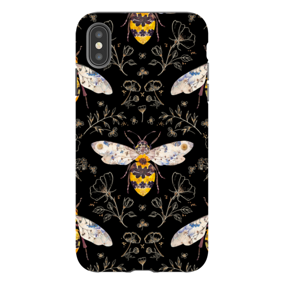 iPhone Tough Case - Midnight Bumble Bee By Helen Ahpornsiri