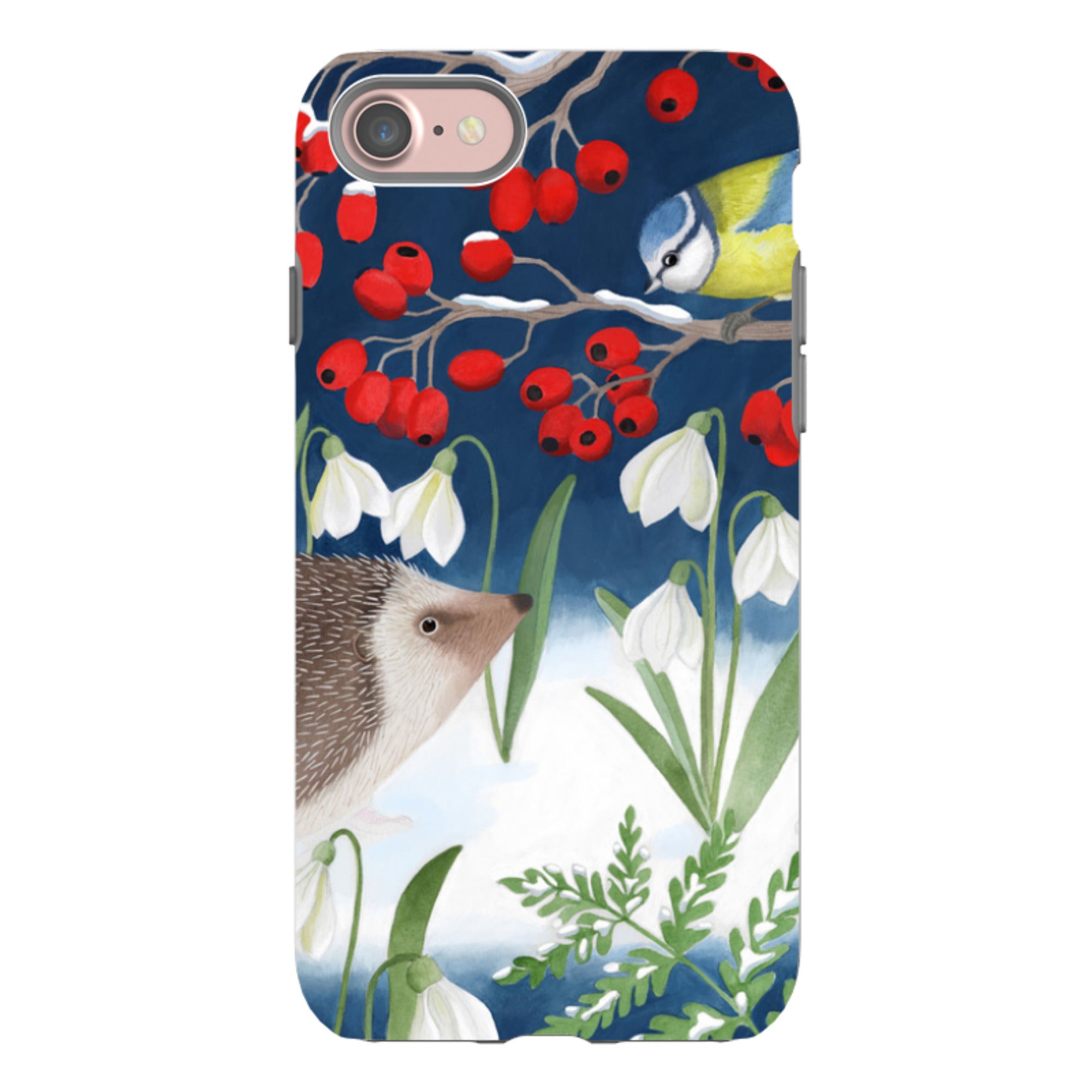 iPhone Tough Case - Blue Tit And Hedgehog By Bex Parkin