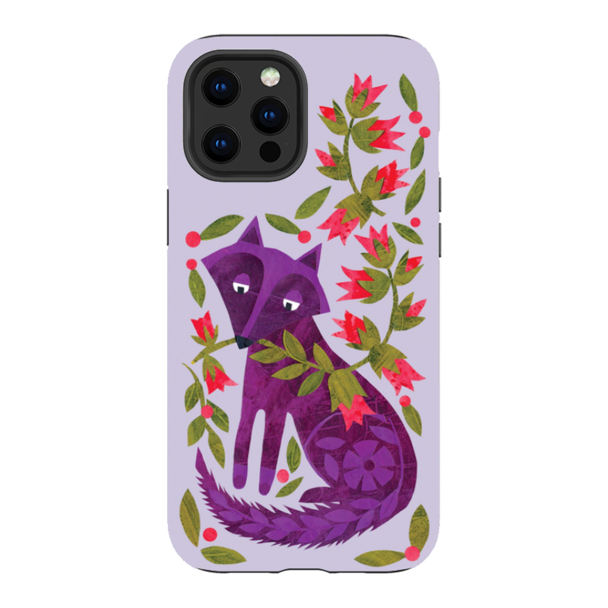 iPhone Tough Case - Purple Foxie By Tracey English