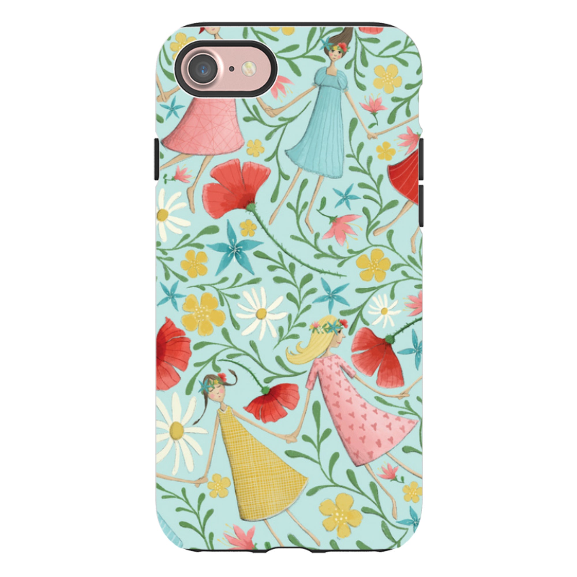 iPhone Tough Case - Midsummer Dance Blue By Maja Lindberg