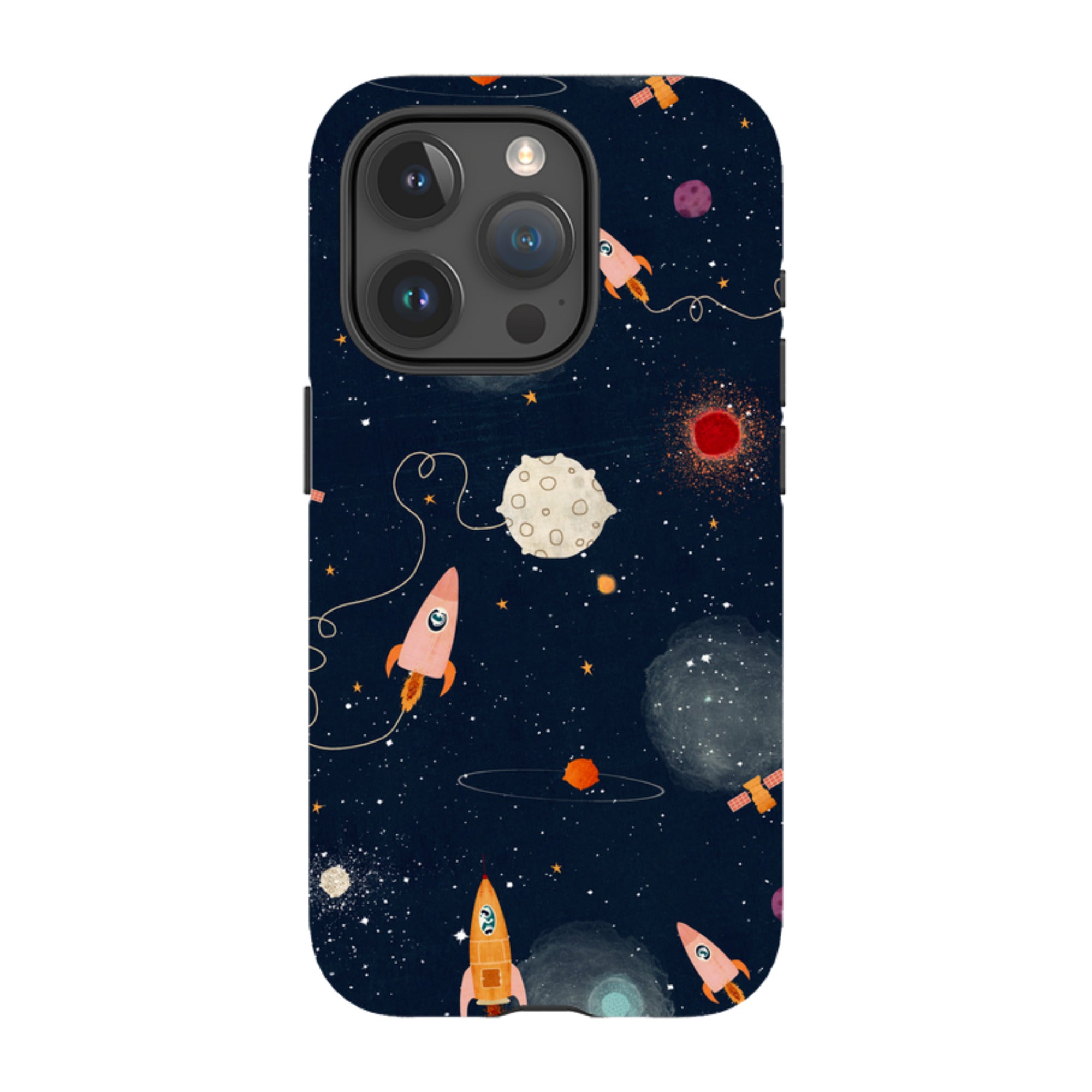 iPhone Tough Case - Rockets Midnight By Katherine Quinn