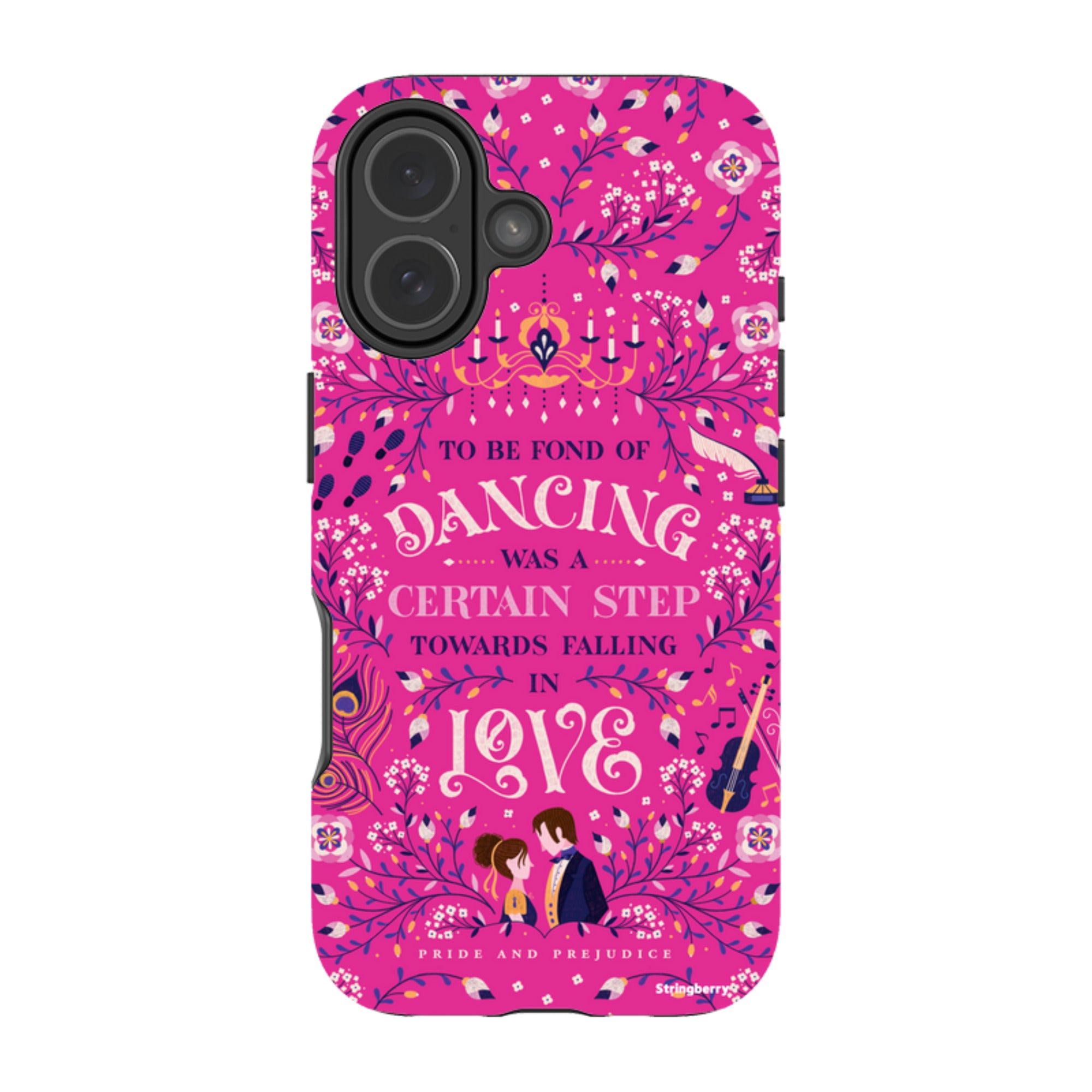 iPhone Tough Case - Pride And Prejudice Pink By Jenny Zemanek