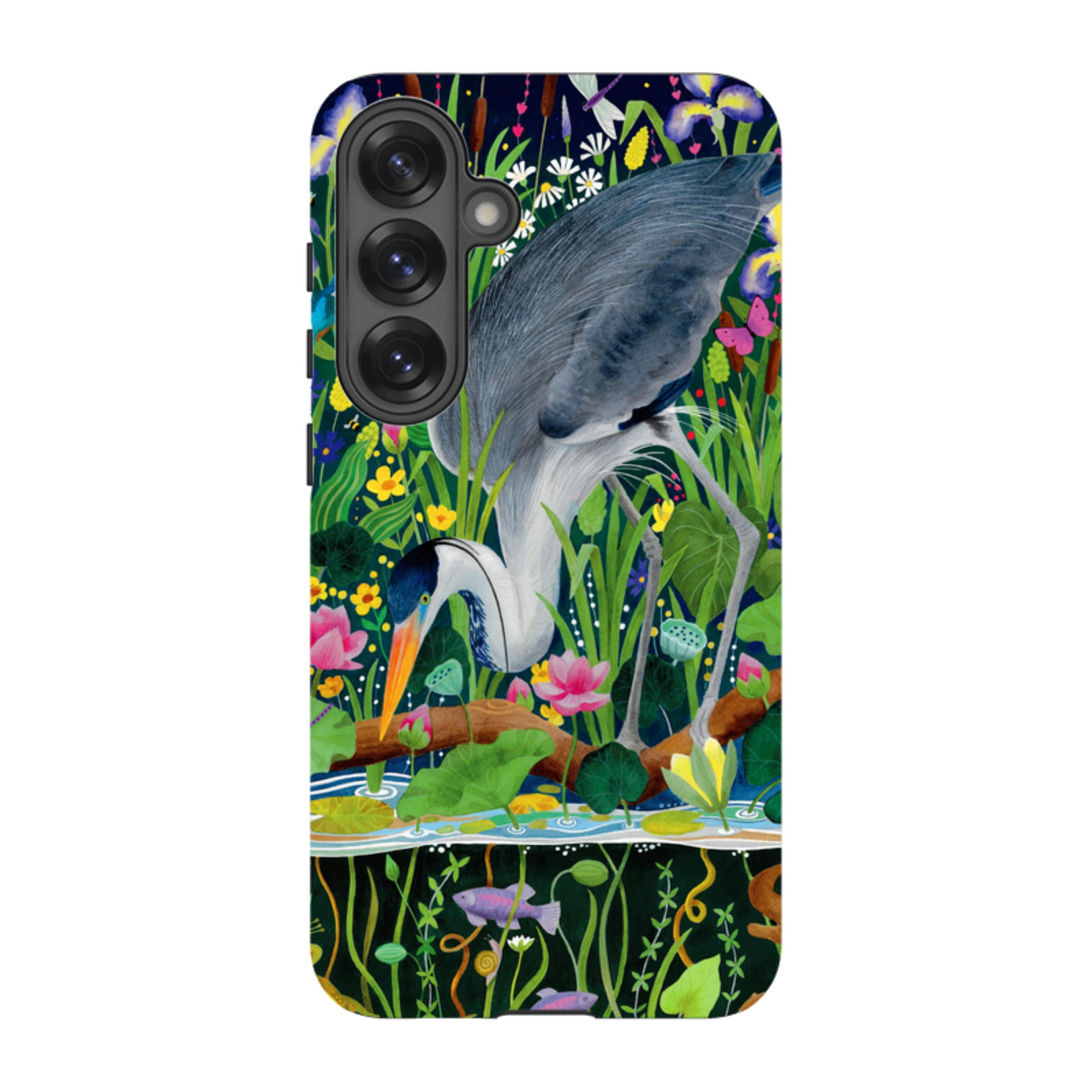 Samsung Tough Case - Heron Fishing By Bex Parkin