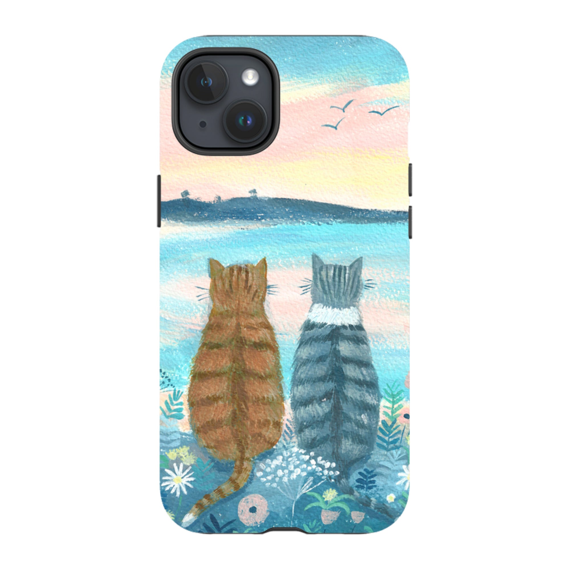 iPhone MagSafe Tough Case - Sunset Cats 2 By Mary Stubberfield