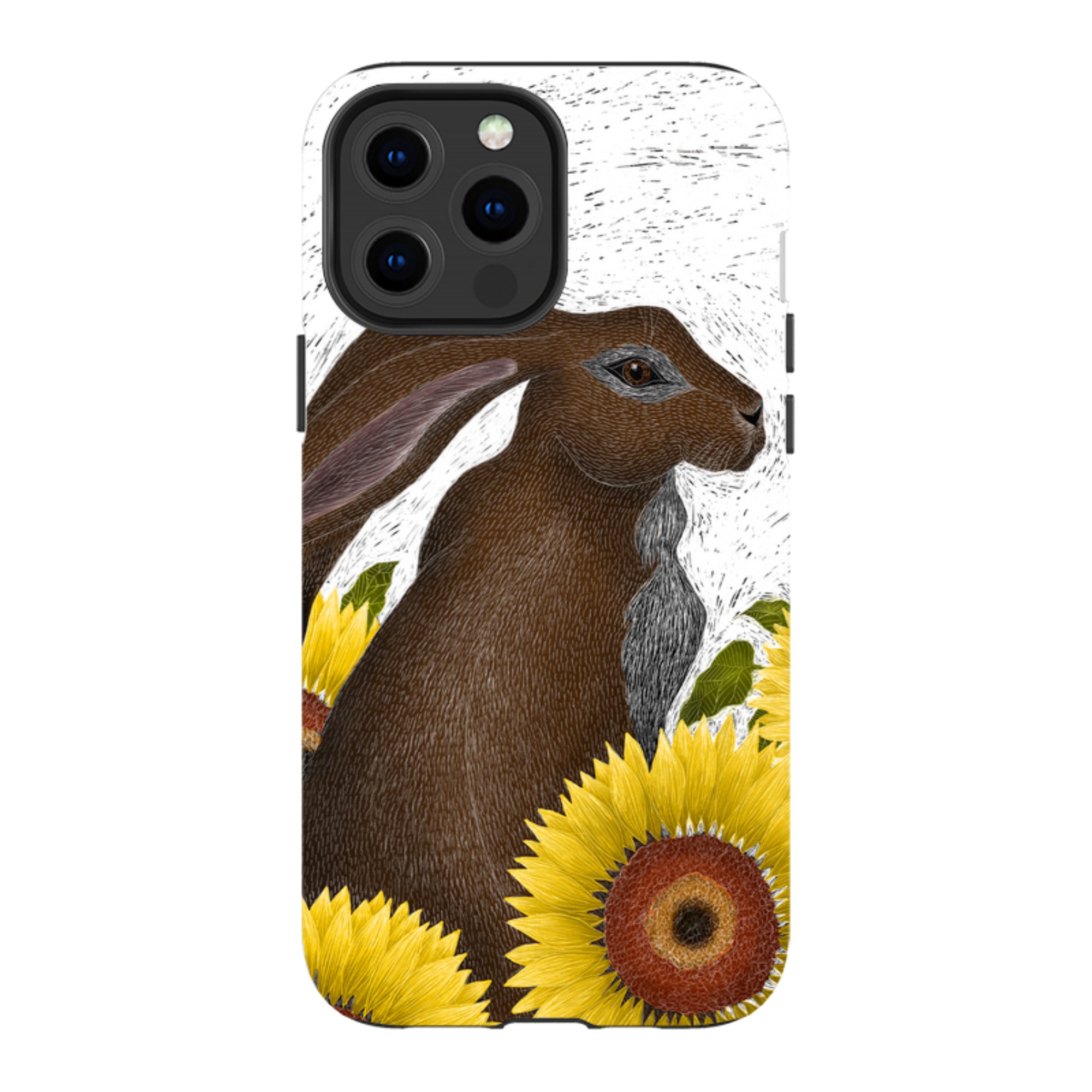 iPhone MagSafe Tough Case - Hare With Sunflowers By Catherine Rowe