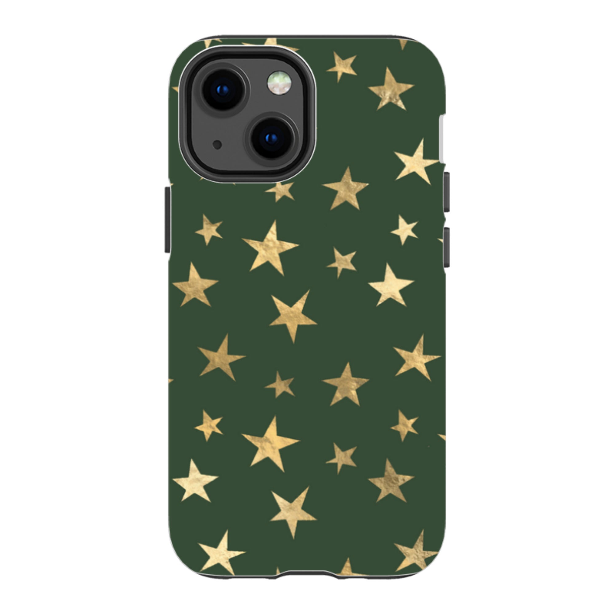 iPhone Tough Case - Green and Gold Stars
