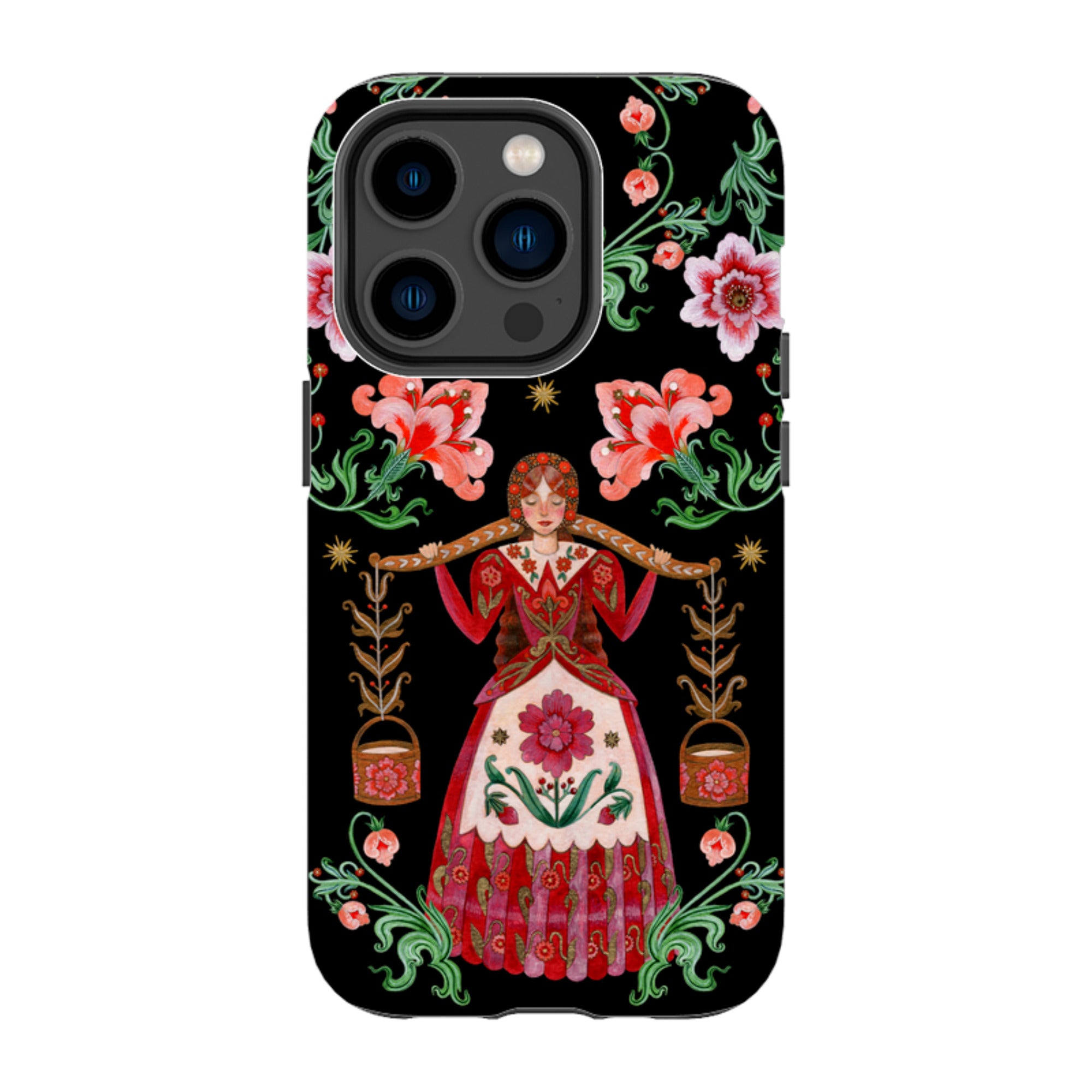 iPhone Tough  Case - Eight Maids A Milking By Maria Matos