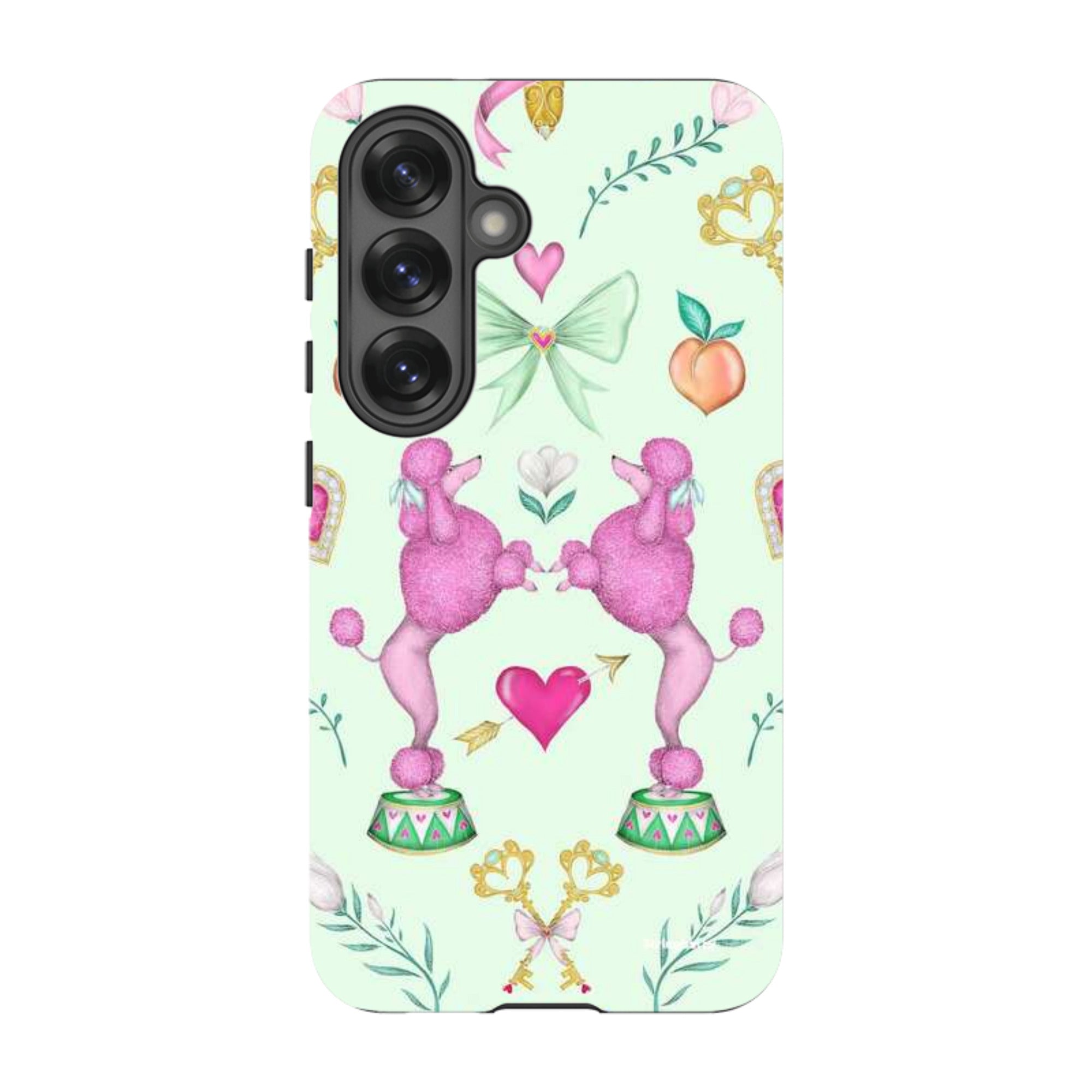 Samsung Tough Case - Pink Poodle Parlour Mint By Catherine Rowe