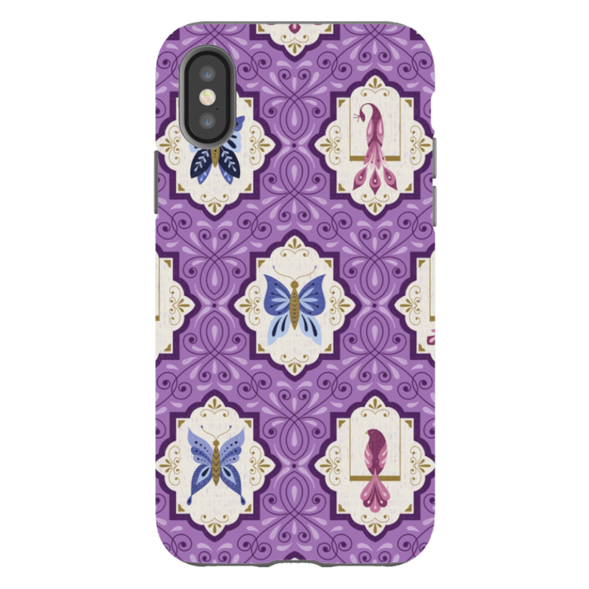 iPhone Tough Case - Wingframes Med Purple By Jenny Zemanek