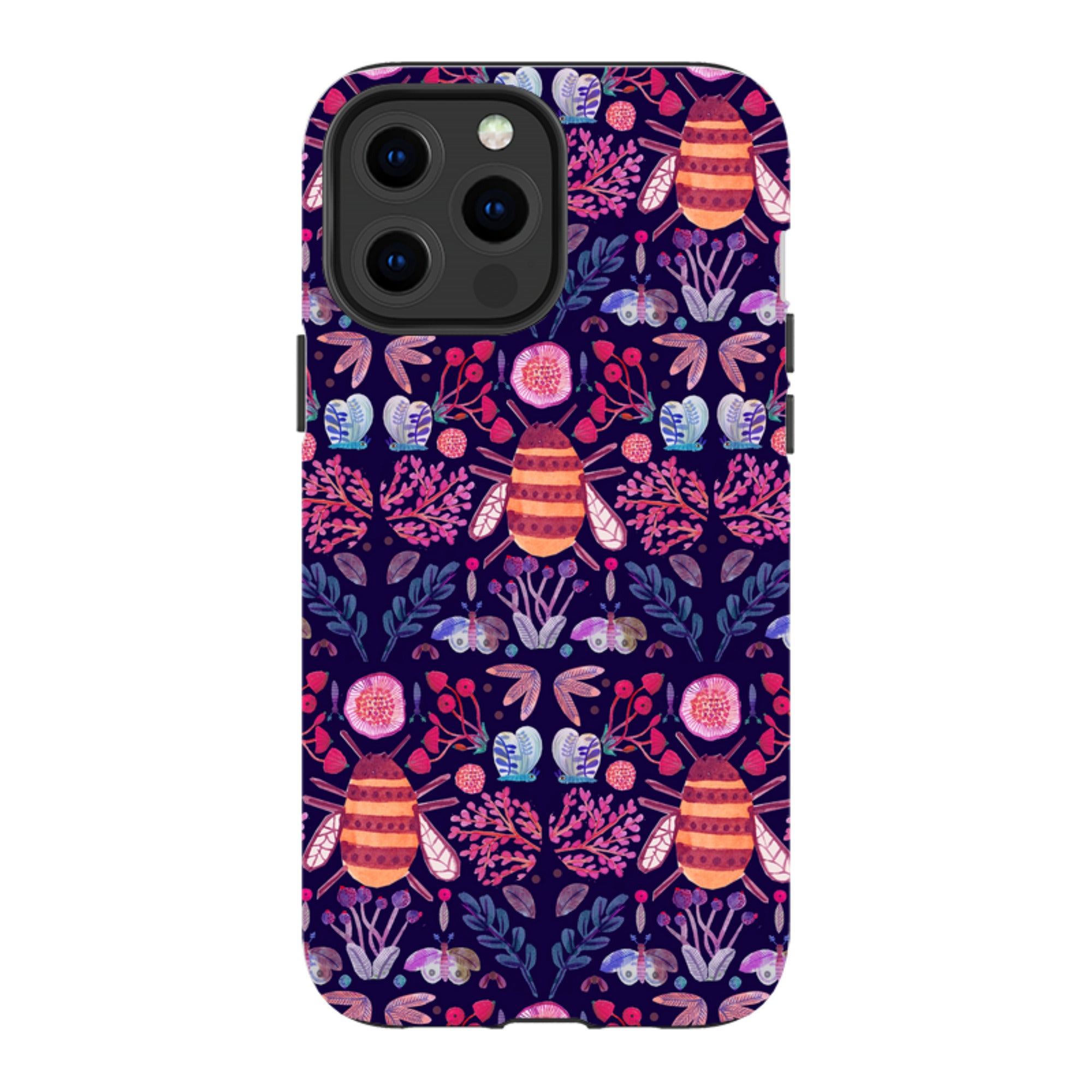 iPhone Tough Case - Botanics and Insects By Gabriela Larios
