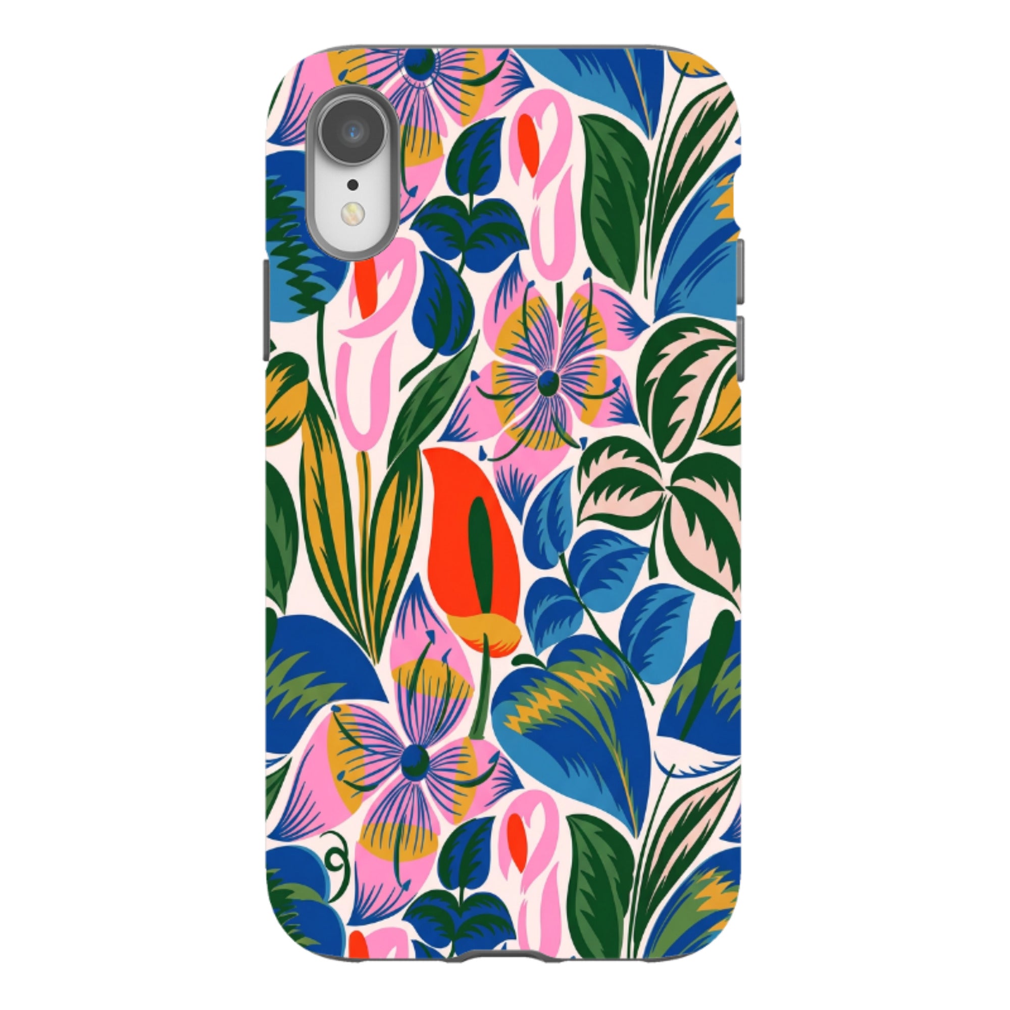 iPhone Tough Case - Retro Tropical Floral