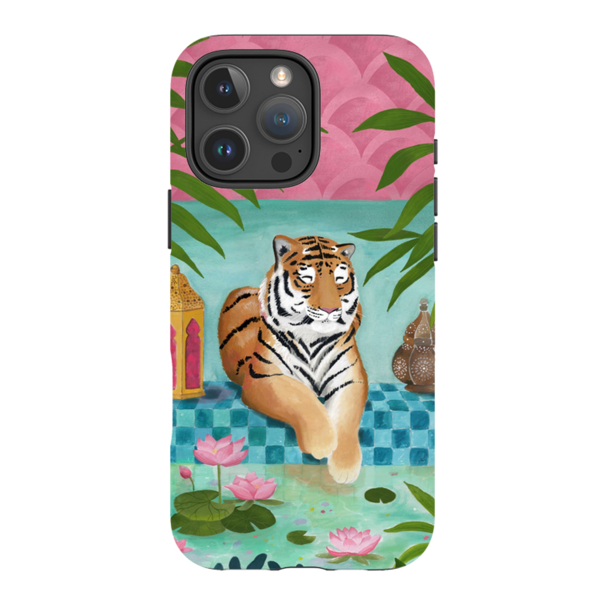 iPhone Tough Case - Lotus Tiger By Bex Parkin