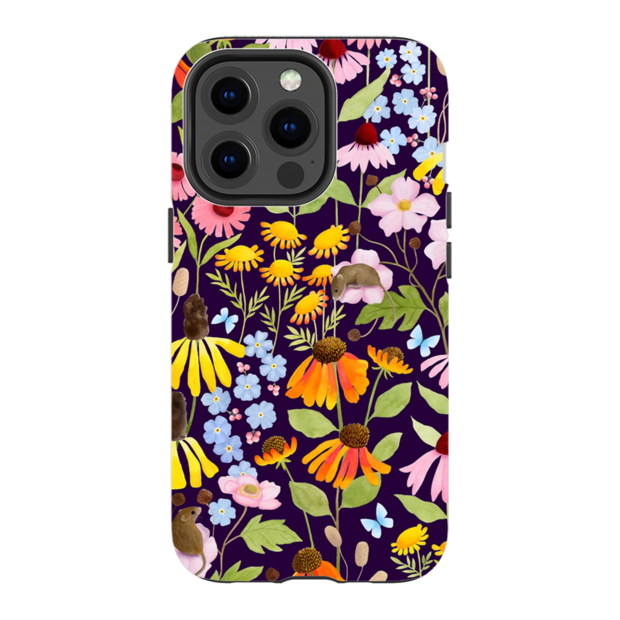 iPhone MagSafe Tough Case -  Mice and Wild Flowers By Bex Parkin