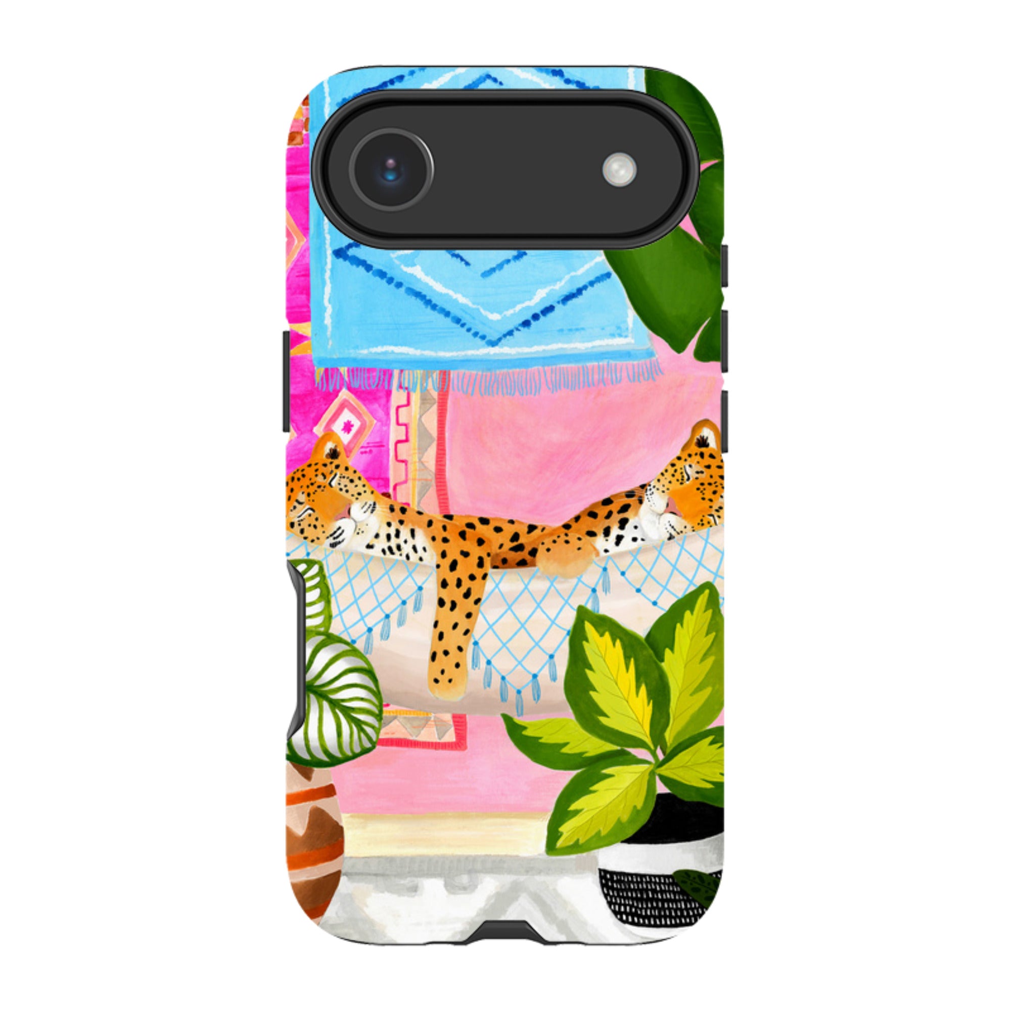 iPhone MagSafe Tough Case - Leopards in Hammock By Bex Parkin