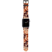 Brown Peonies Apple Watch Strap