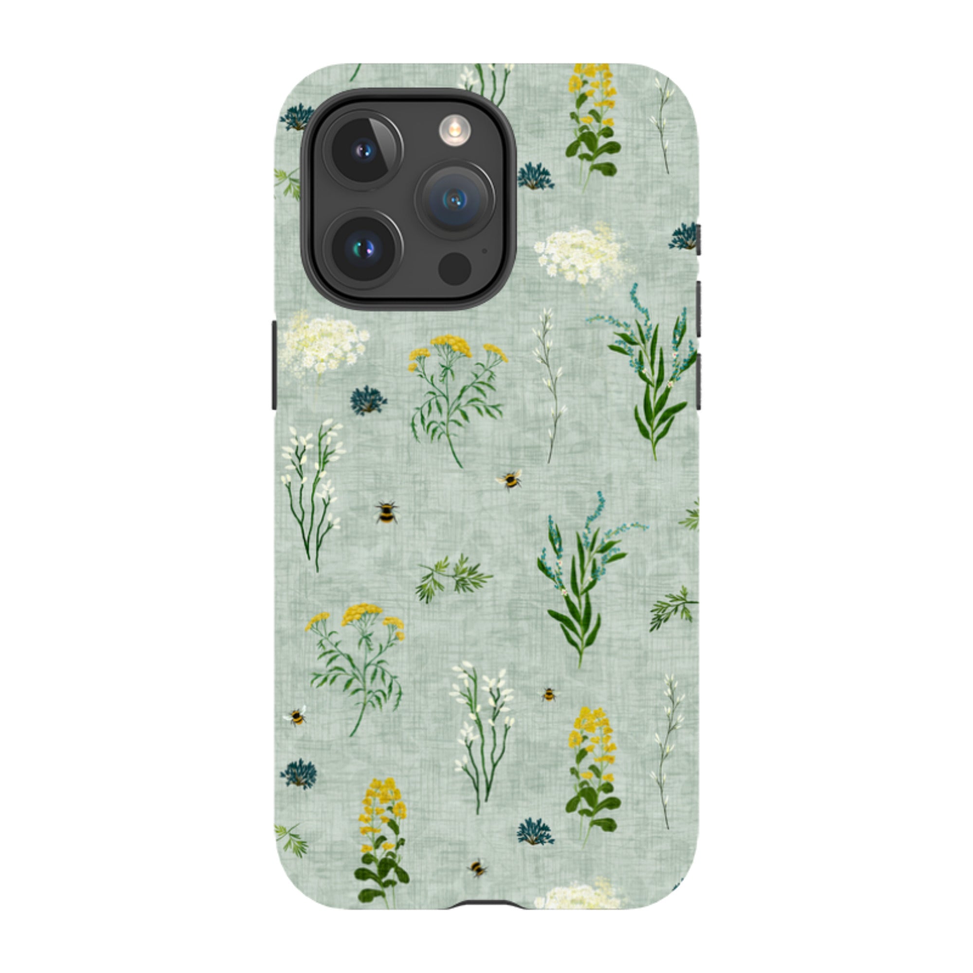 iPhone Tough Case - Song Bird Florals and Bees By Katherine Quinn