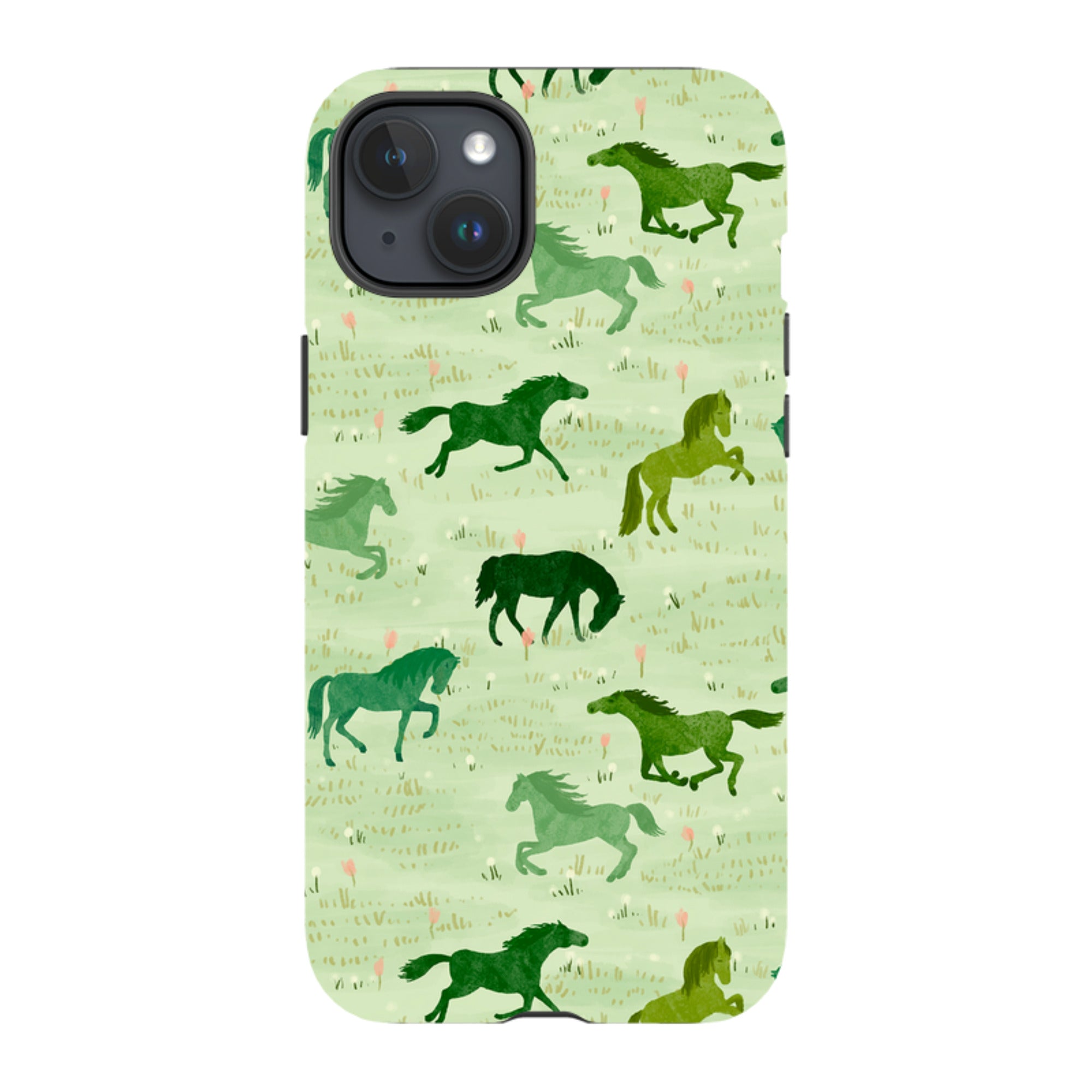 iPhone Tough Case - Wild Horses Meadow By Katherine Quinn