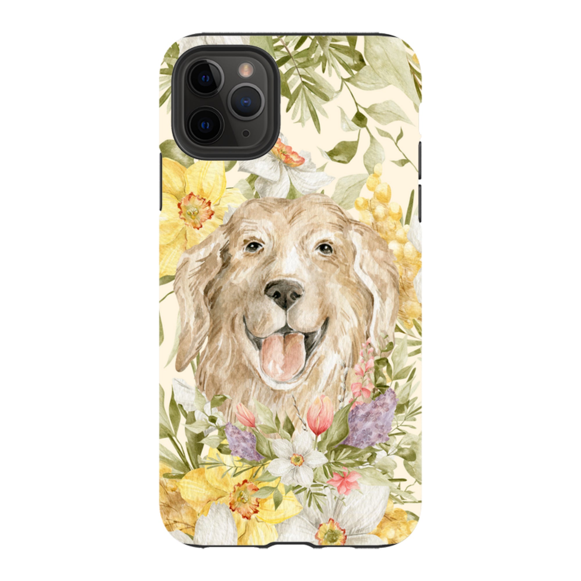 iPhone Tough Case - Floral Dog