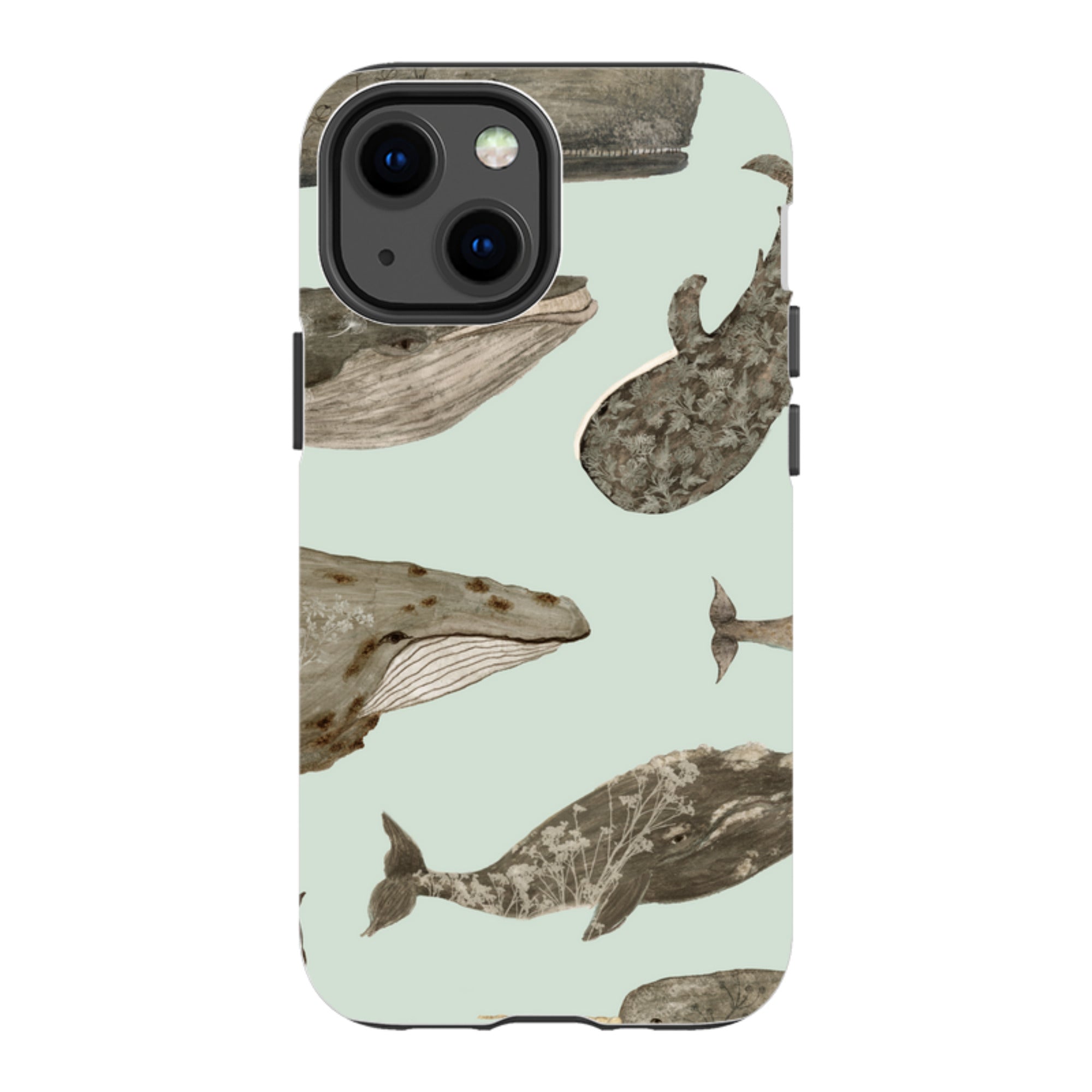 iPhone Tough Case - Wild Flower Whales By Katherine Quinn