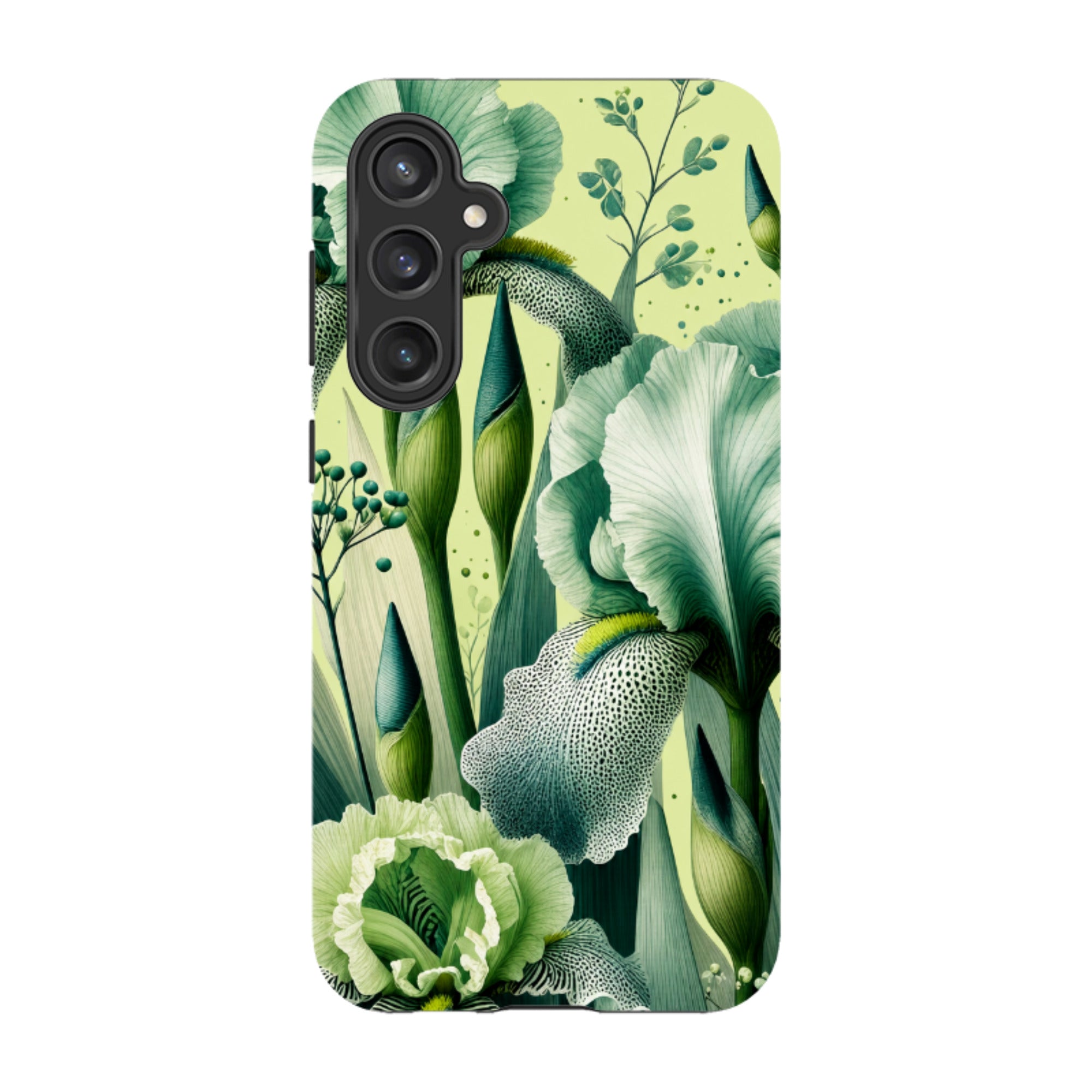 Samsung Tough Case - Sage Green Iris Floral