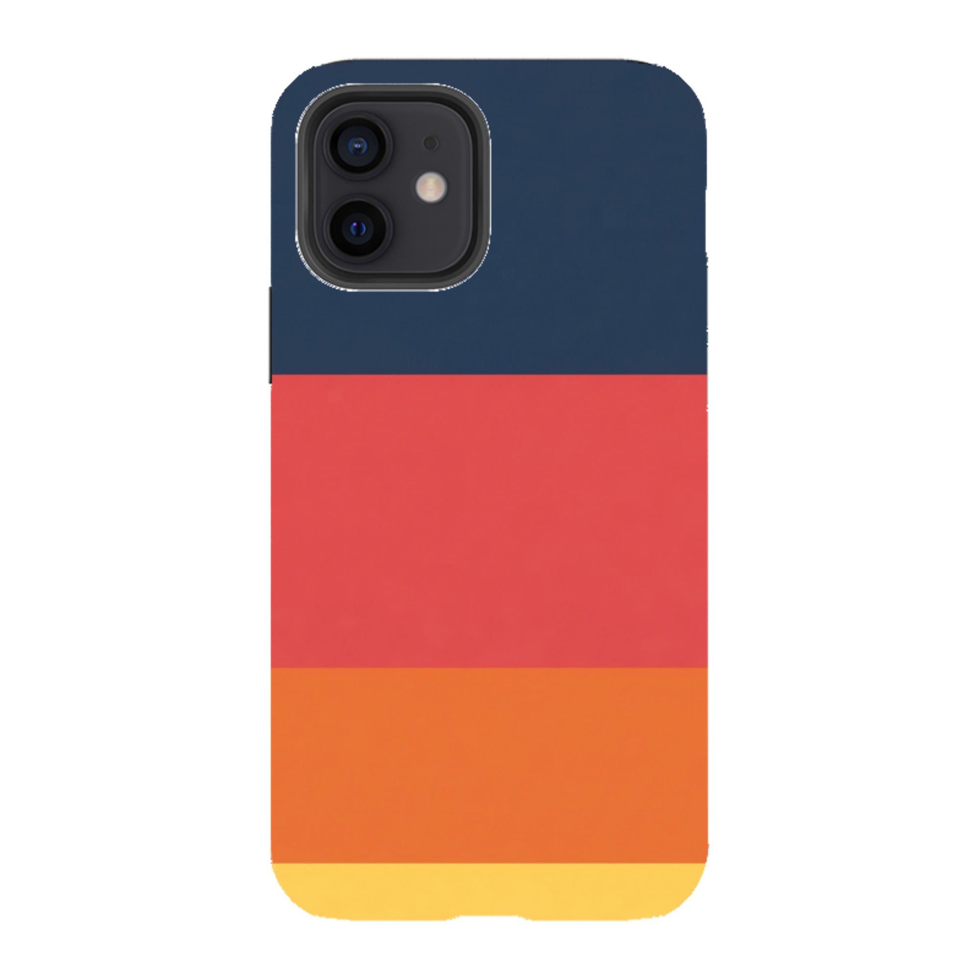 iPhone Tough Case - Navy Blue & Orange Gingham