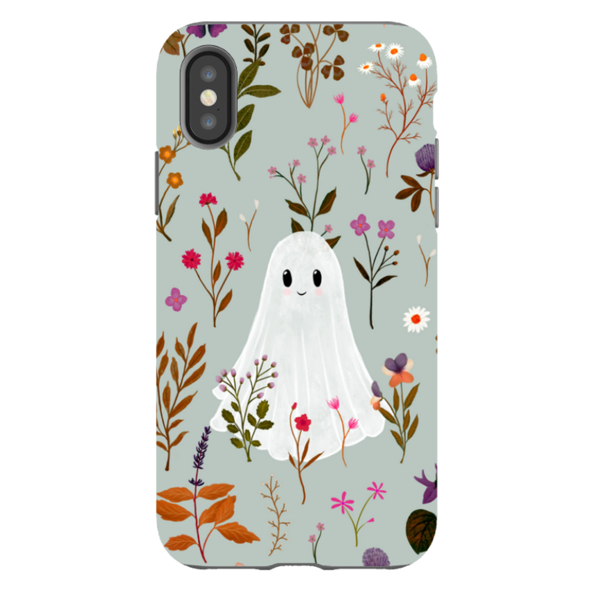 iPhone Tough Case - Ghost in the Garden - Dusty Gourd Multi By Katherine Quinn