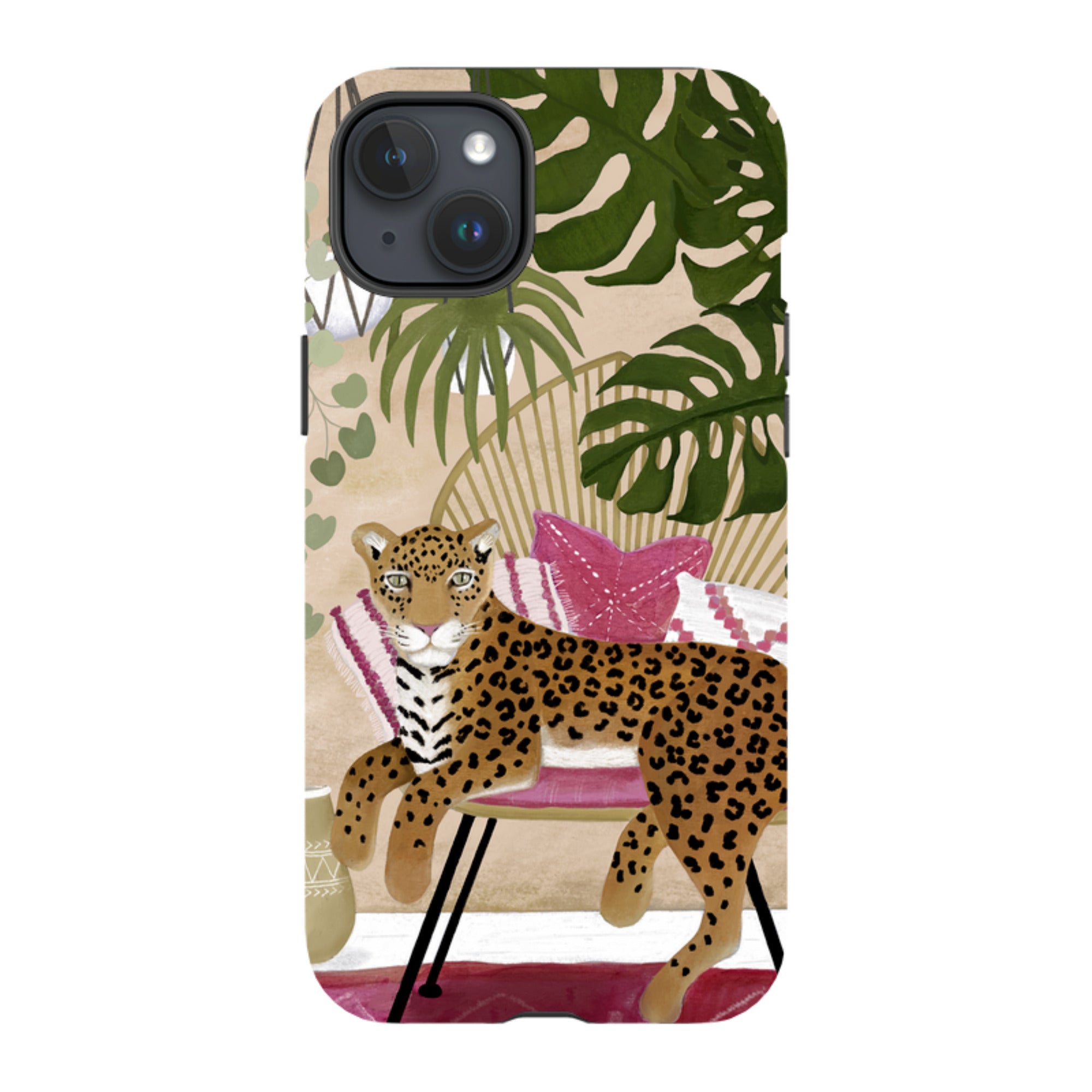 iPhone Tough Case - Boho Leopard Cream By Bex Parkin