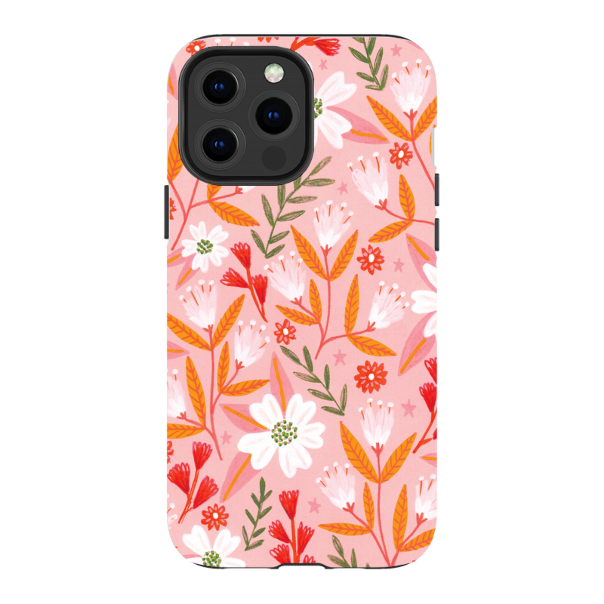 iPhone Tough Case - Pink And Orange Florals By Lee Foster Wilson