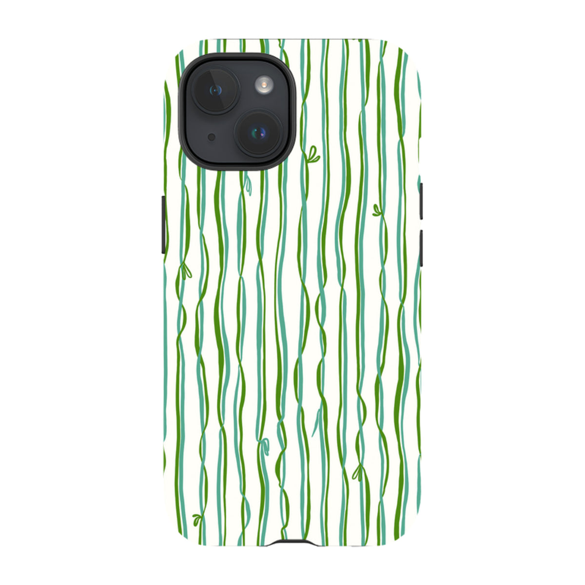 iPhone Tough Case - Ribbons blue and green By Katherine Quinn