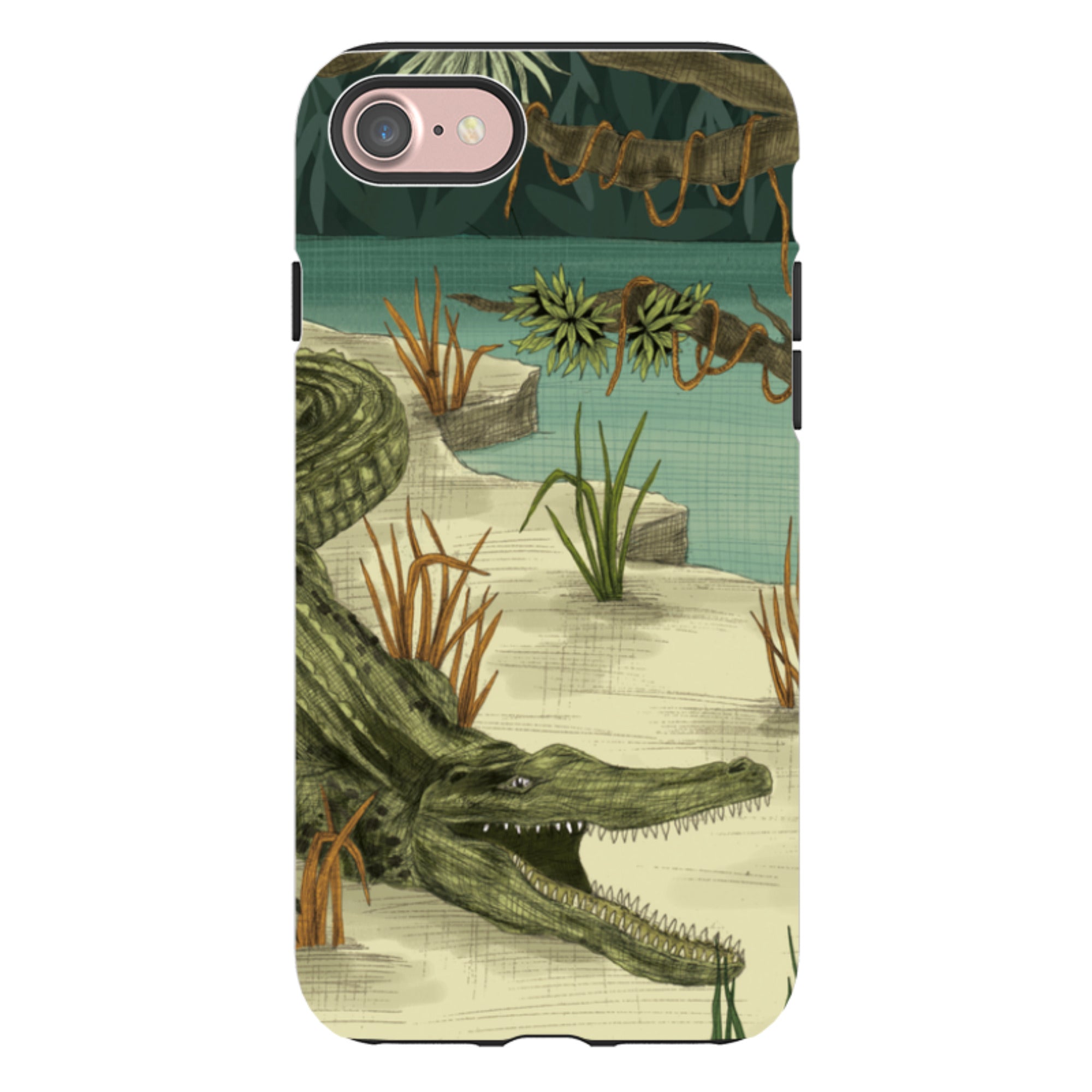 iPhone Tough Case - Crocodile By Jade Mosinski