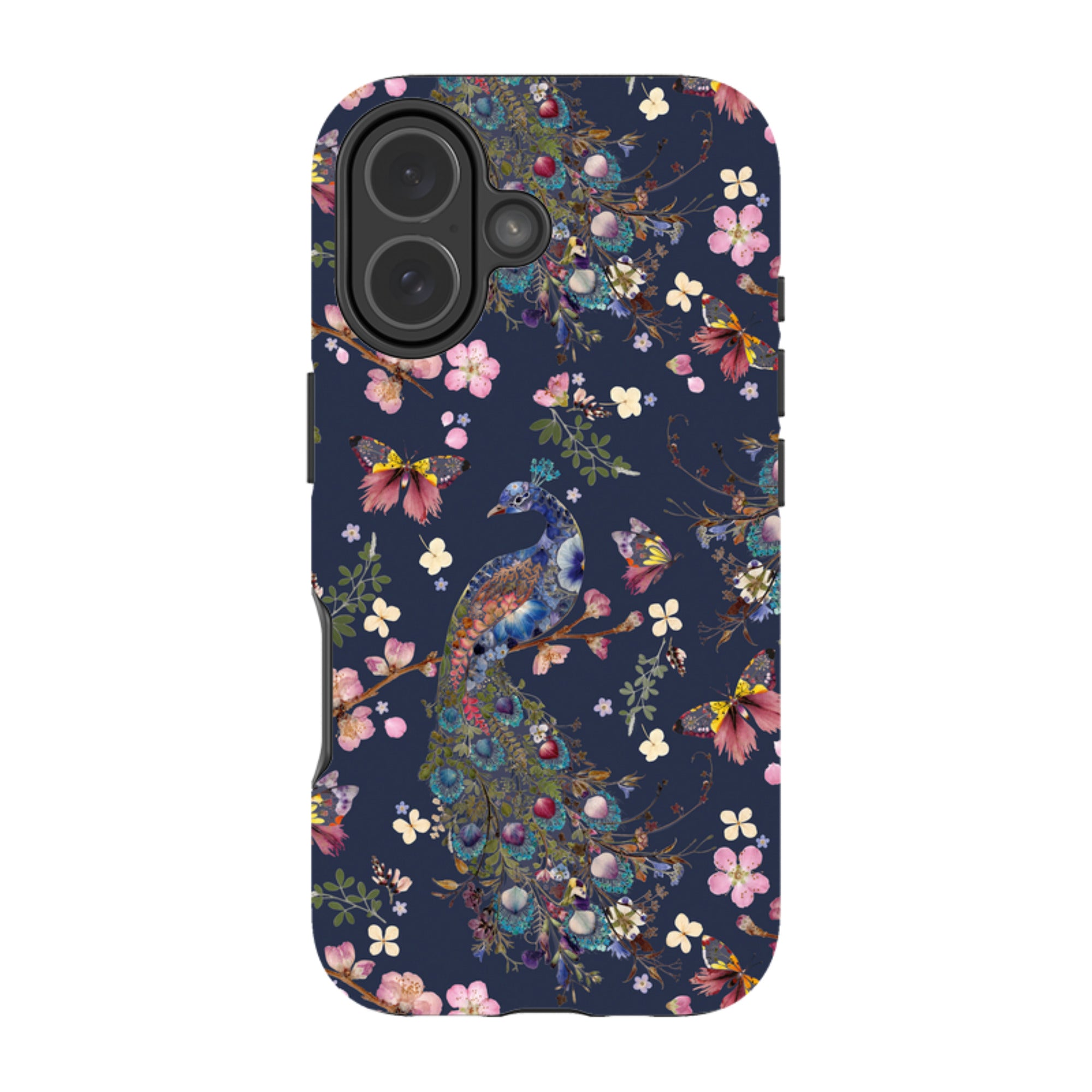 iPhone MagSafe Tough Case -  Peacock and Cherry Blossoms Iris By Helen Ahpornsiri
