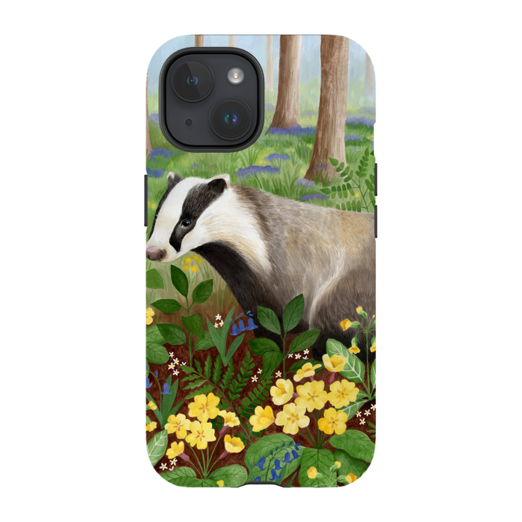 iPhone Tough Case - Bluebell Badger By Bex Parkin
