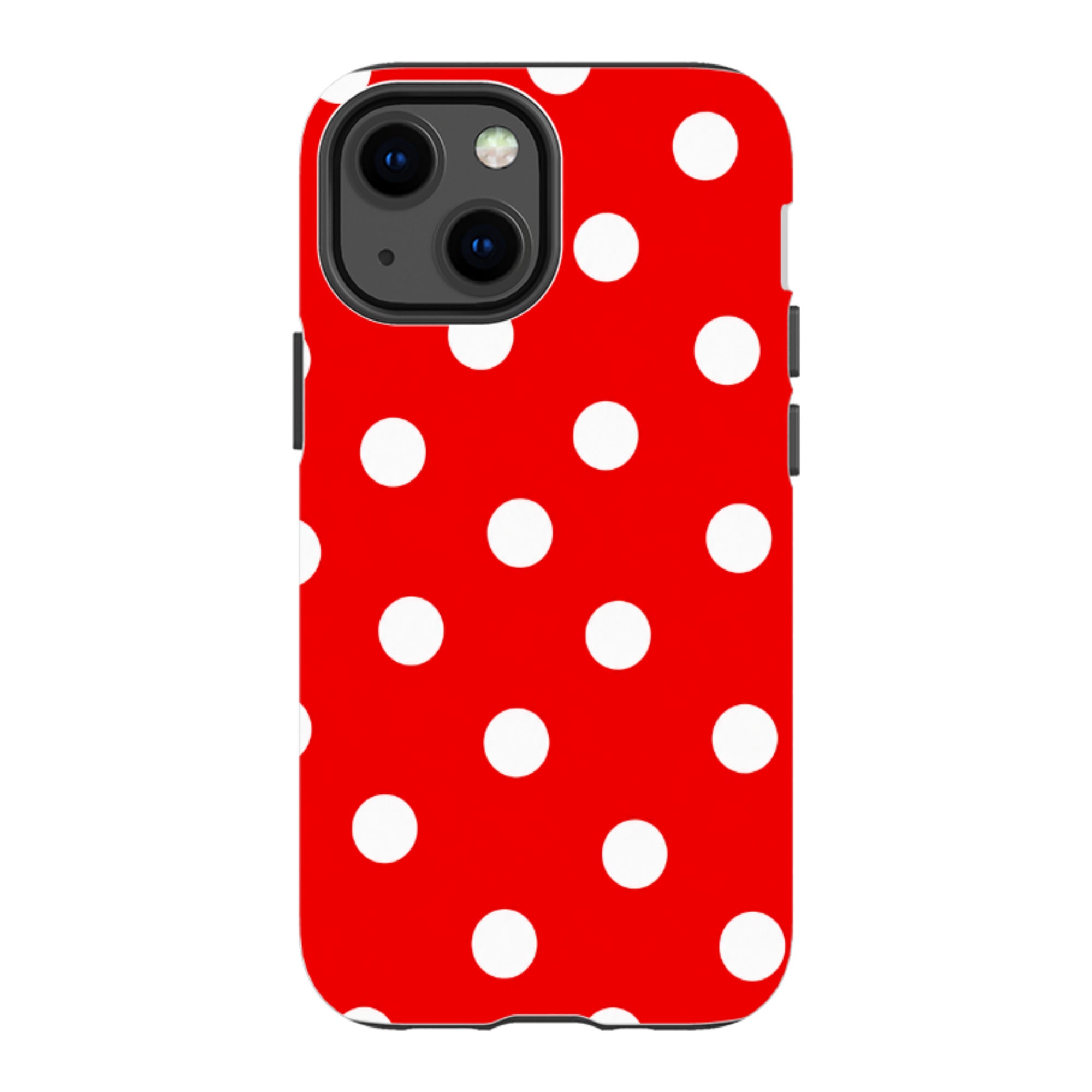 iPhone Tough Case - Red & White Polka Dot