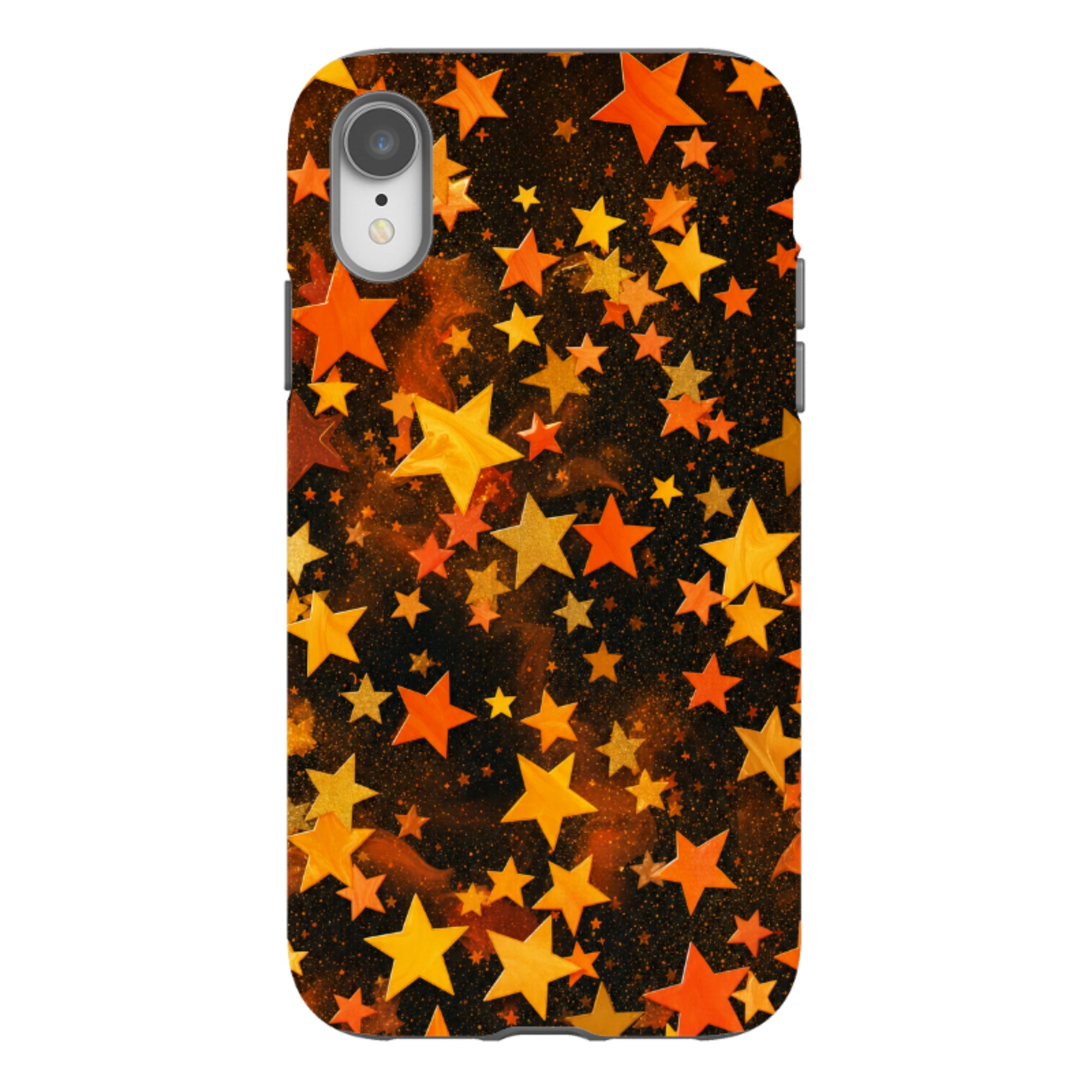 iPhone Tough Case - Orange Galaxy Star