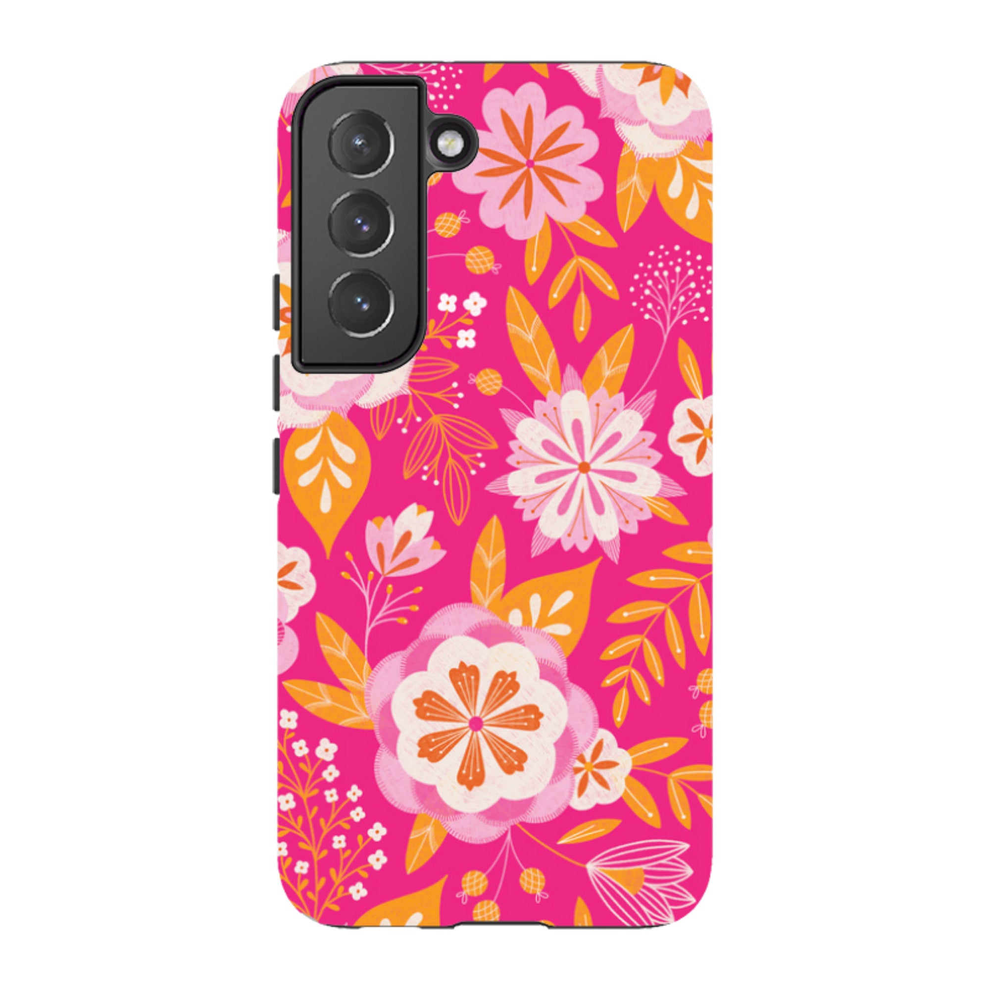 Samsung Tough Case - Big Bold Blooms Pink By Jenny Zemanek
