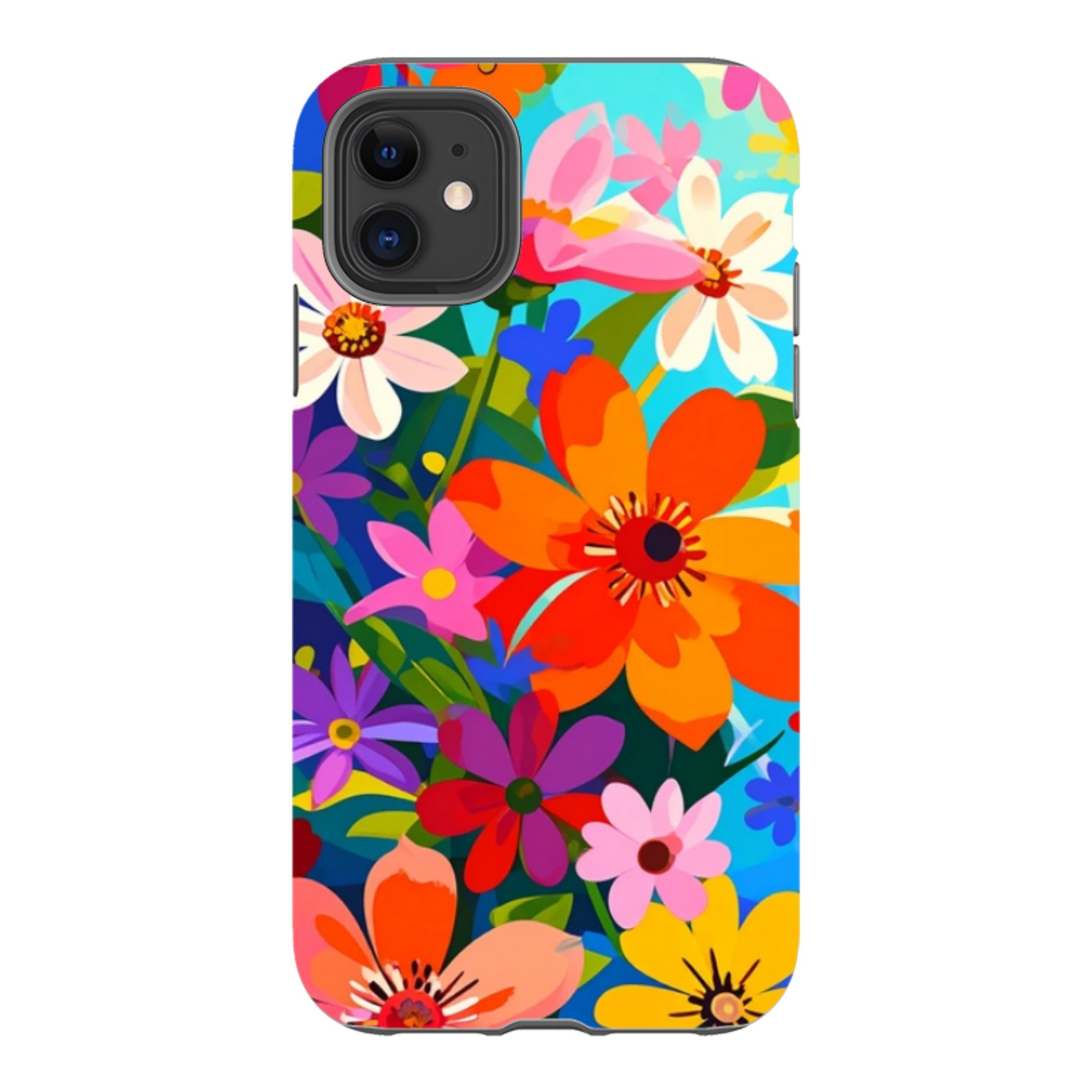 iPhone Tough Case - Rainbow Floral