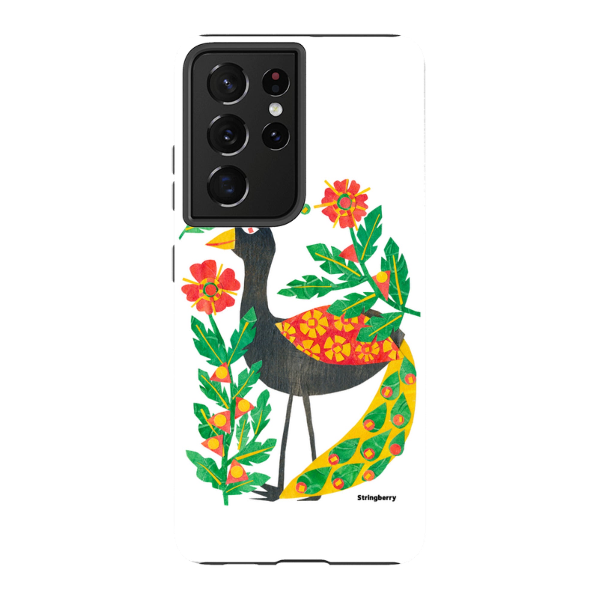 Samsung Tough Case - Folk Floral Peahen By Tracey English