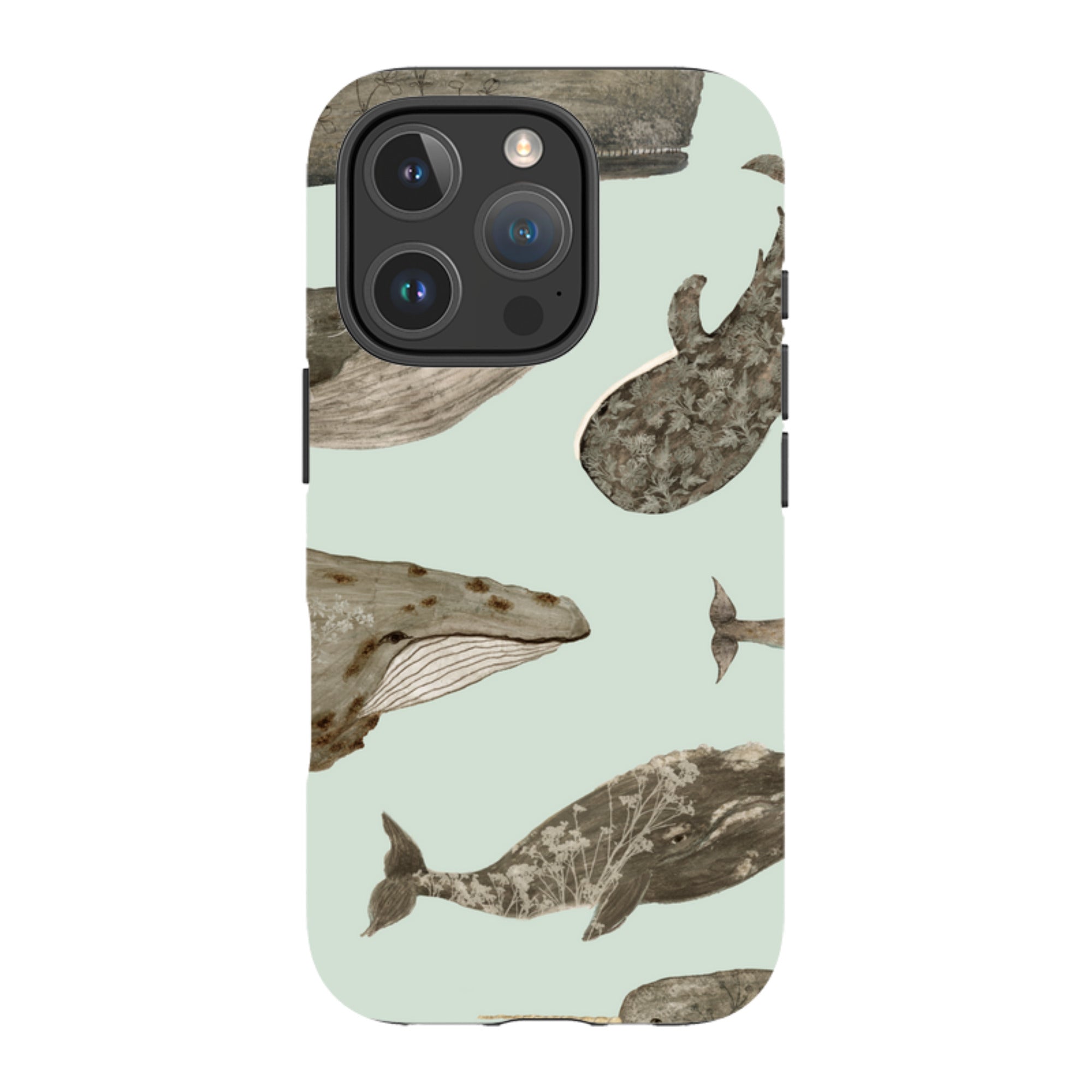 iPhone Tough Case - Wild Flower Whales By Katherine Quinn