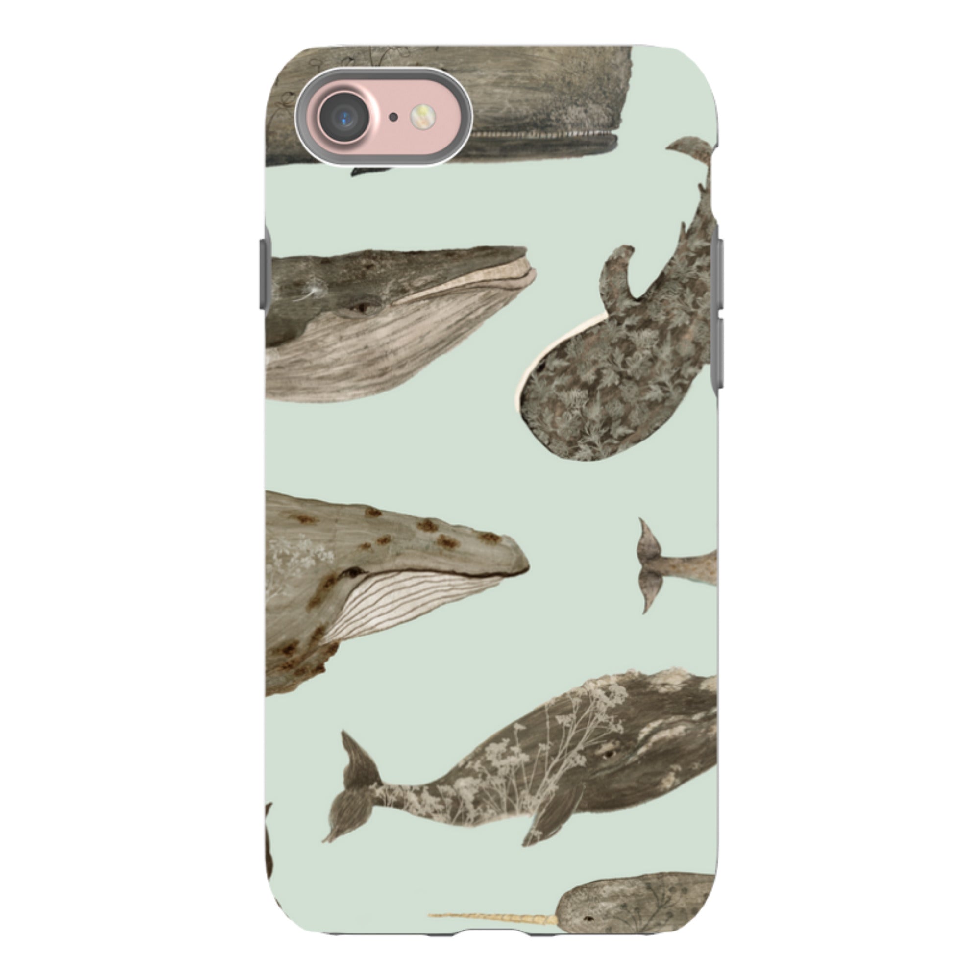 iPhone Tough Case - Wild Flower Whales By Katherine Quinn