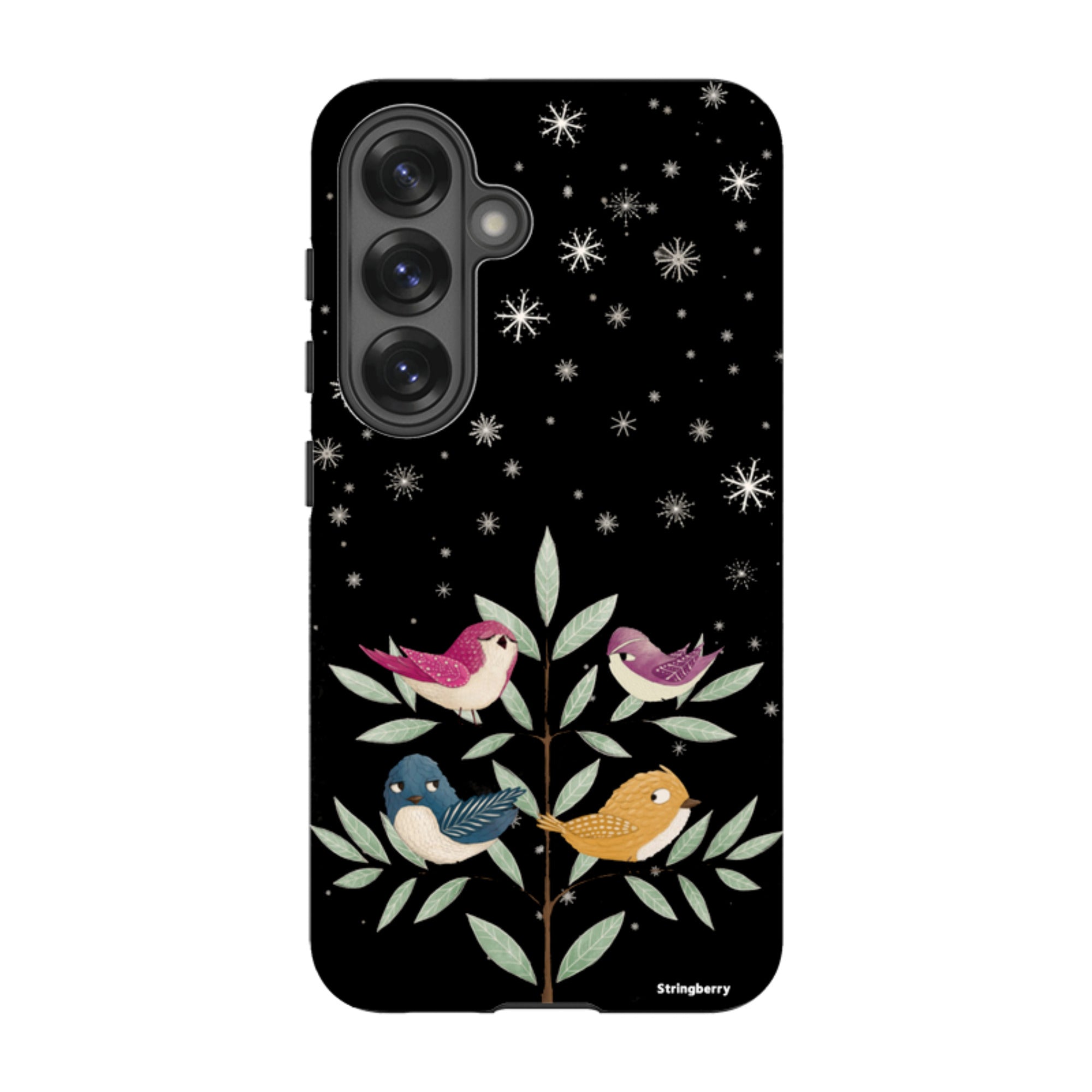 Samsung Tough Case - Garden Birds Black By Maja Lindberg