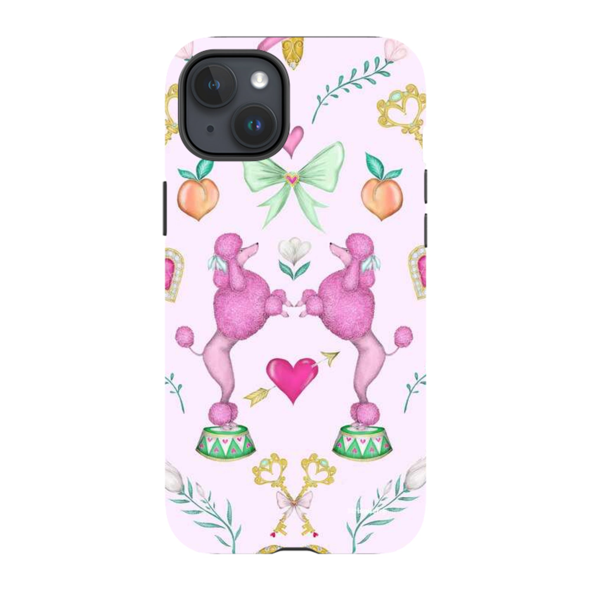 iPhone MagSafe Tough Case - Pink Poodle Parlour Sugar By Catherine Rowe