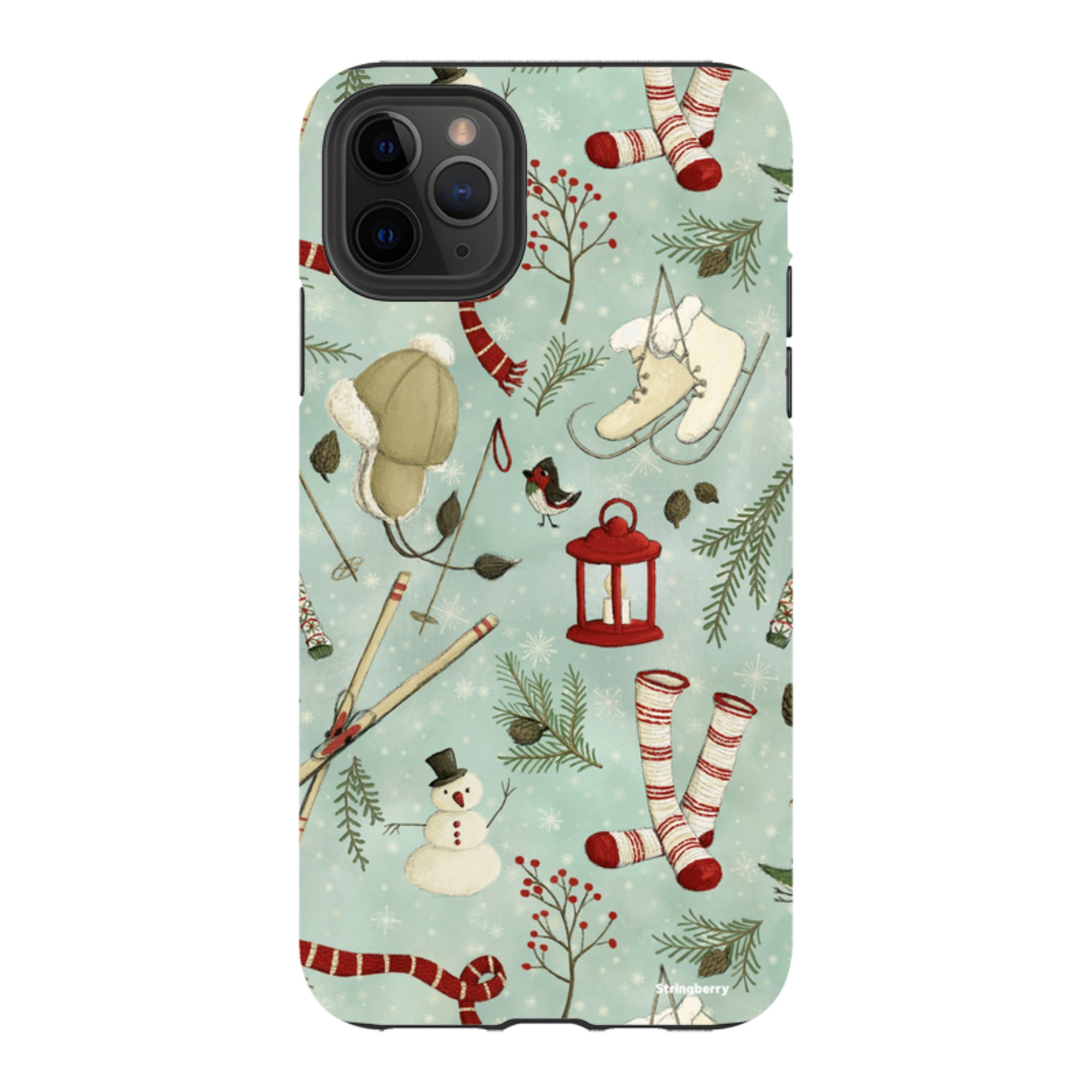 iPhone Tough Case - Winter Pattern By Maja Lindberg